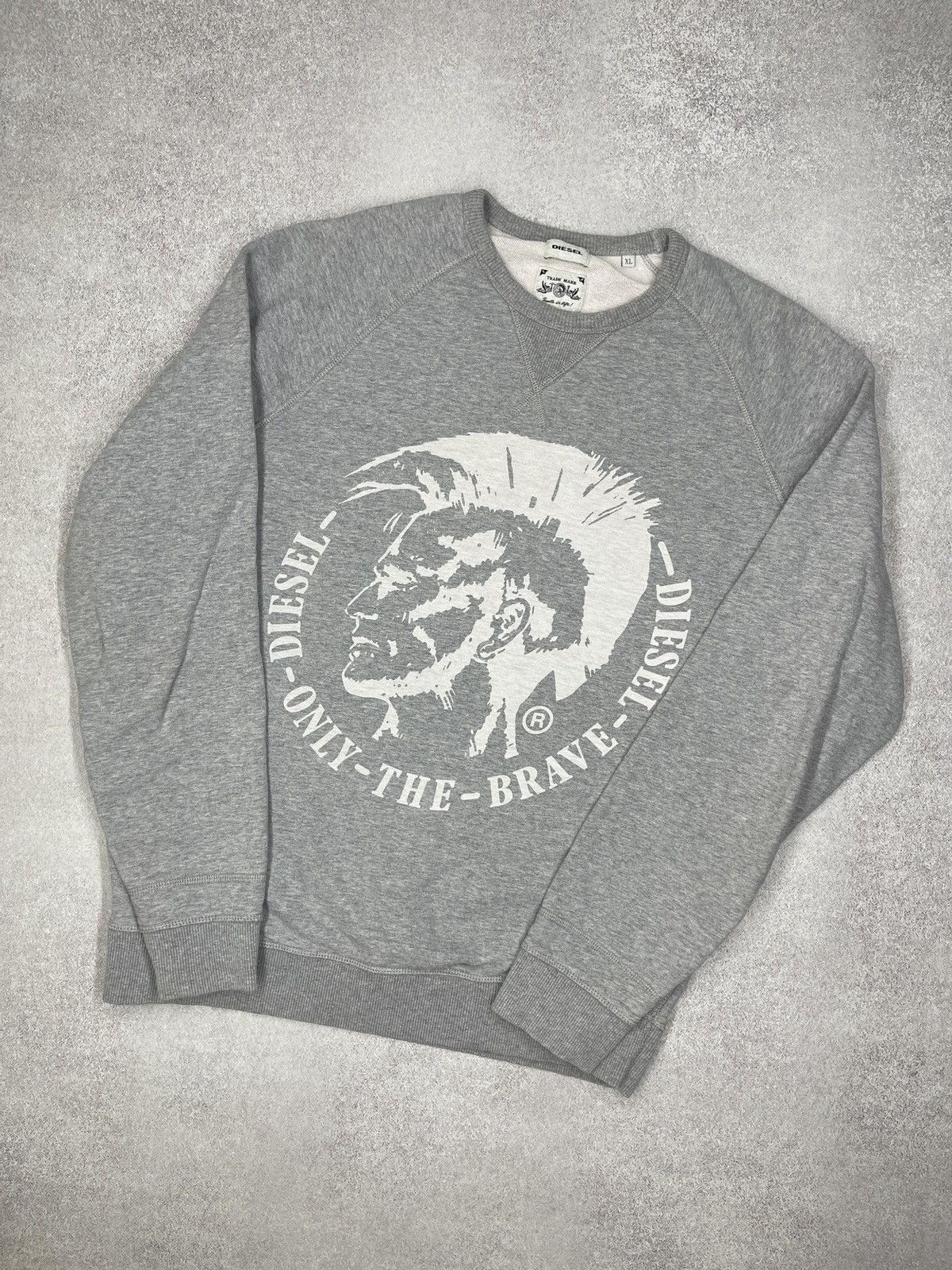 Diesel Vintage Diesel Trade Mark Big Logo Sweatshirt Grey Y2K Size US XL / EU 56 / 4 - 1 Thumbnail
