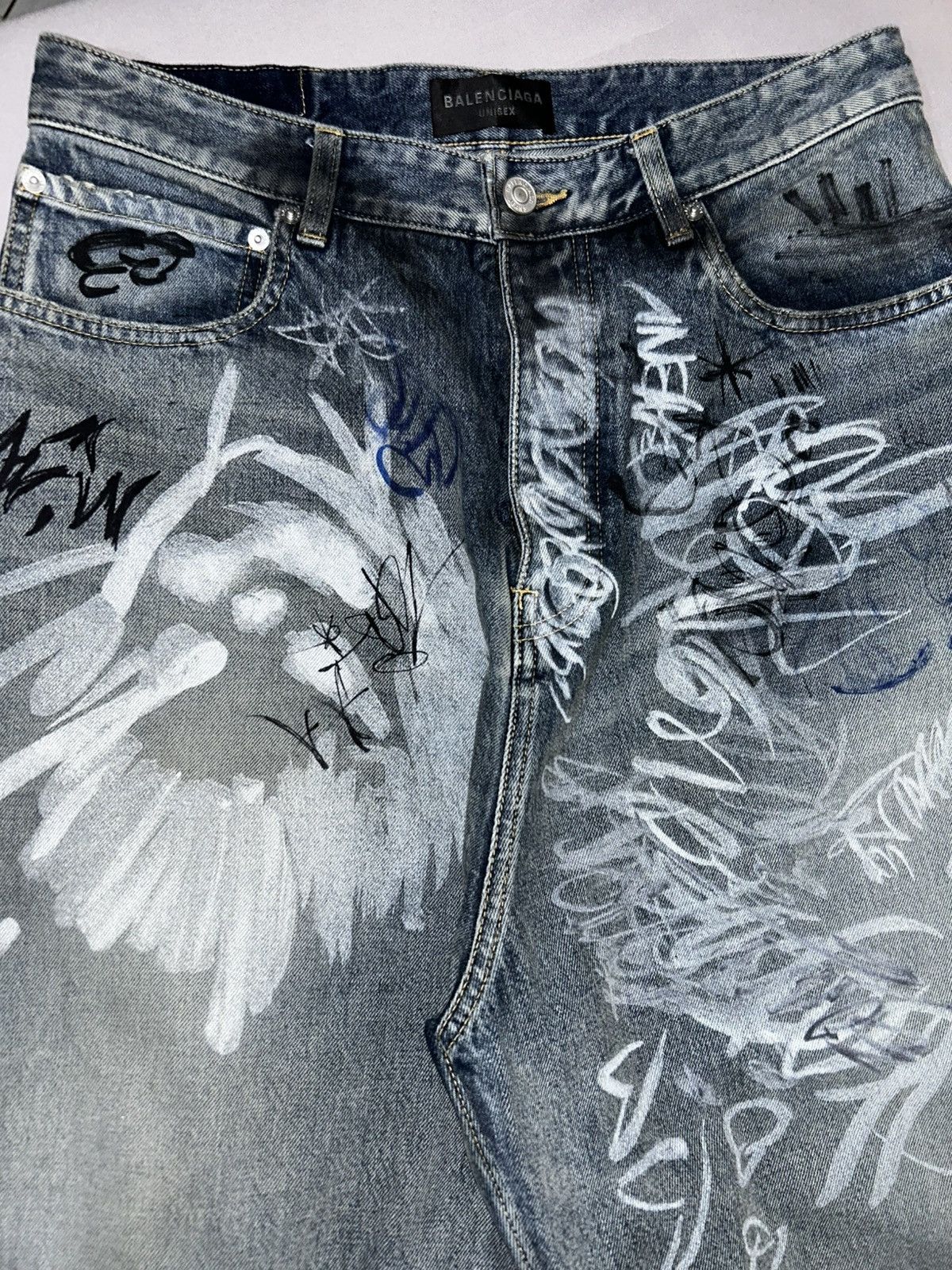 Balenciaga graffiti baggy pants ss23 mudshow