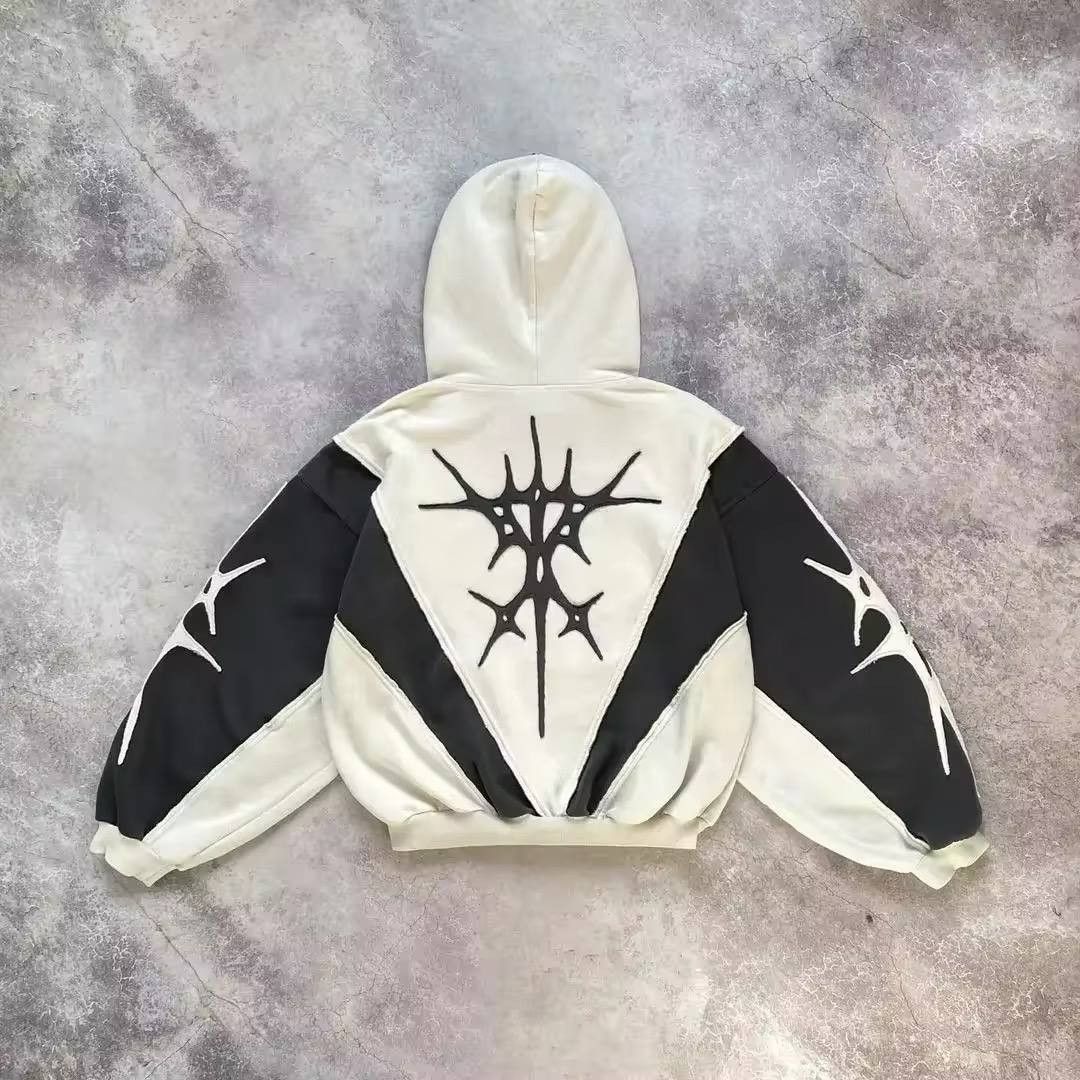 Japanese Brand × Vintage gothic hoodie with geometric embroidery Size US L / EU 52-54 / 3 - 2 Thumbnail