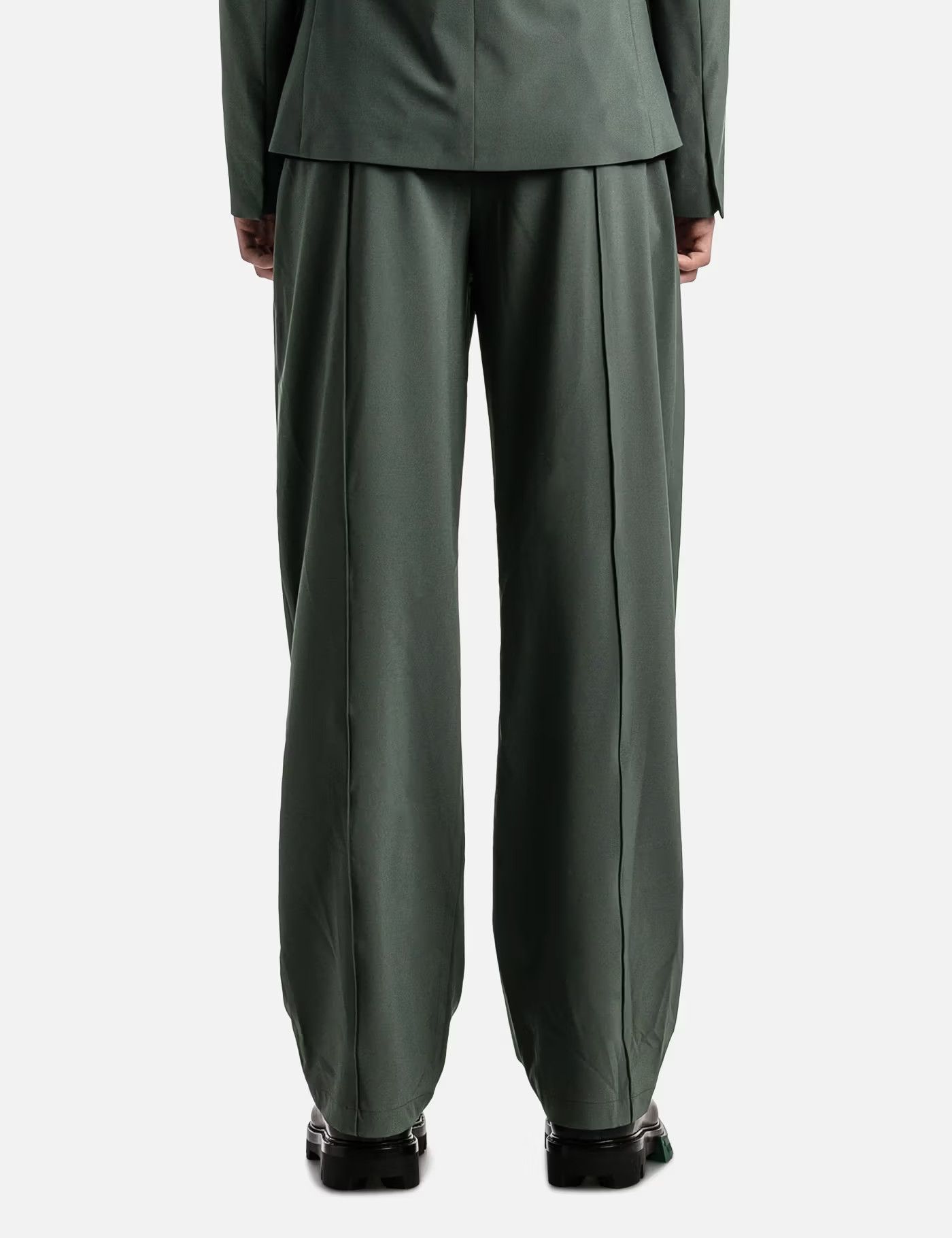 Hyein Seo Hyen Seo Grey Pleated Trouser Size 22" - 5 Thumbnail