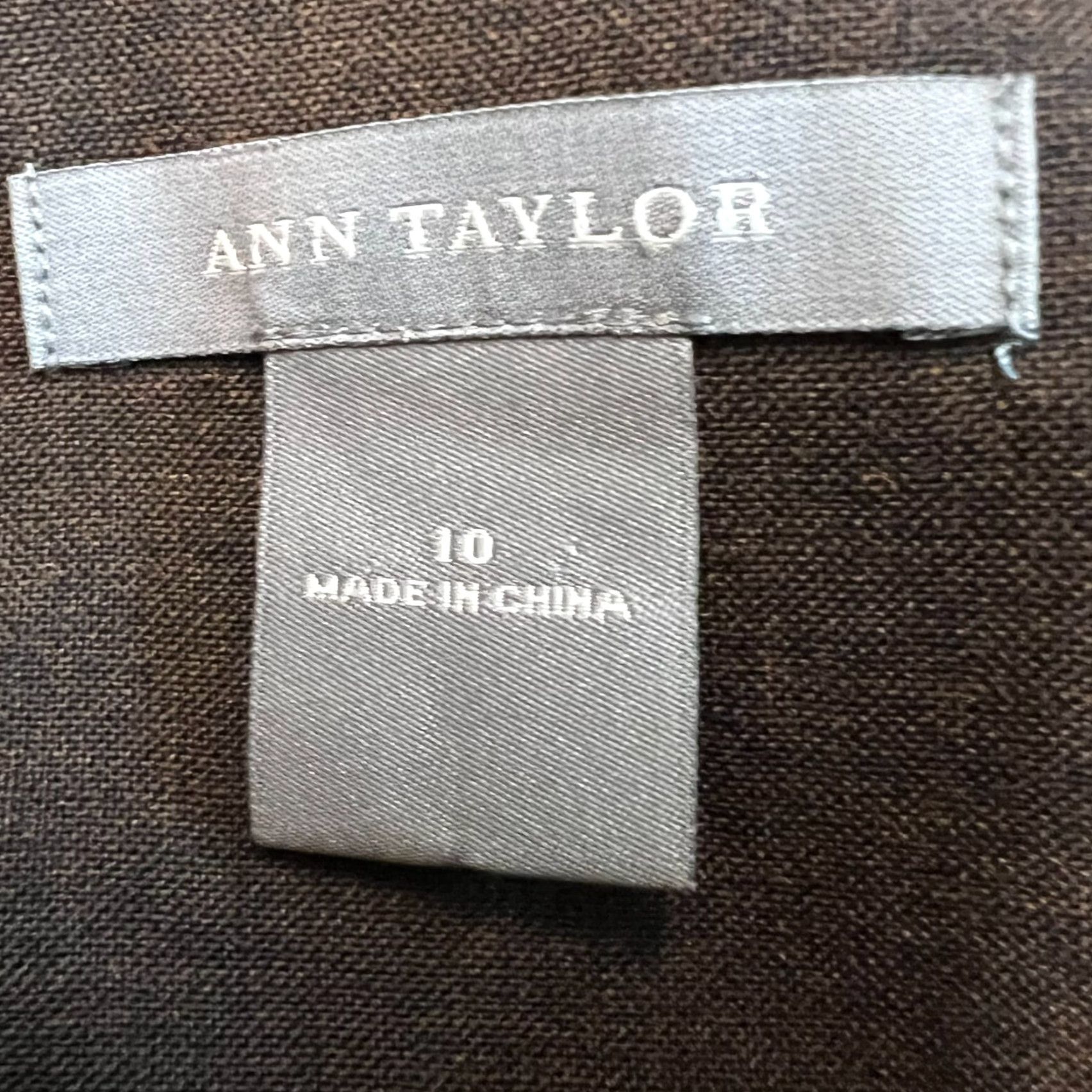 Ann Taylor VINTAGE Ann Taylor Women's A-Line Skirt Knee Length Casual Workwear Fall Spring Wool Brown 10 Size 32" / US 10 / IT 46 - 6 Thumbnail