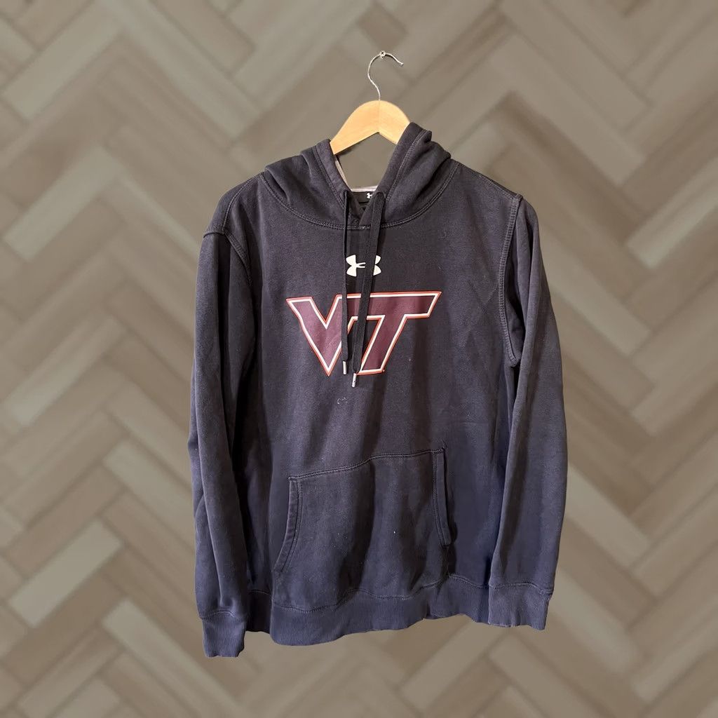 Under Armour Under Armour Mens Black Virginia Tech Pullover Hooded Sweater M Size US M / EU 48-50 / 2 - 1 Thumbnail