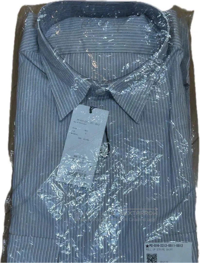 Porter Classic Porter Classic Gray Striped Rollup Shirt. Size US S / EU 44-46 / 1 - 2 Thumbnail