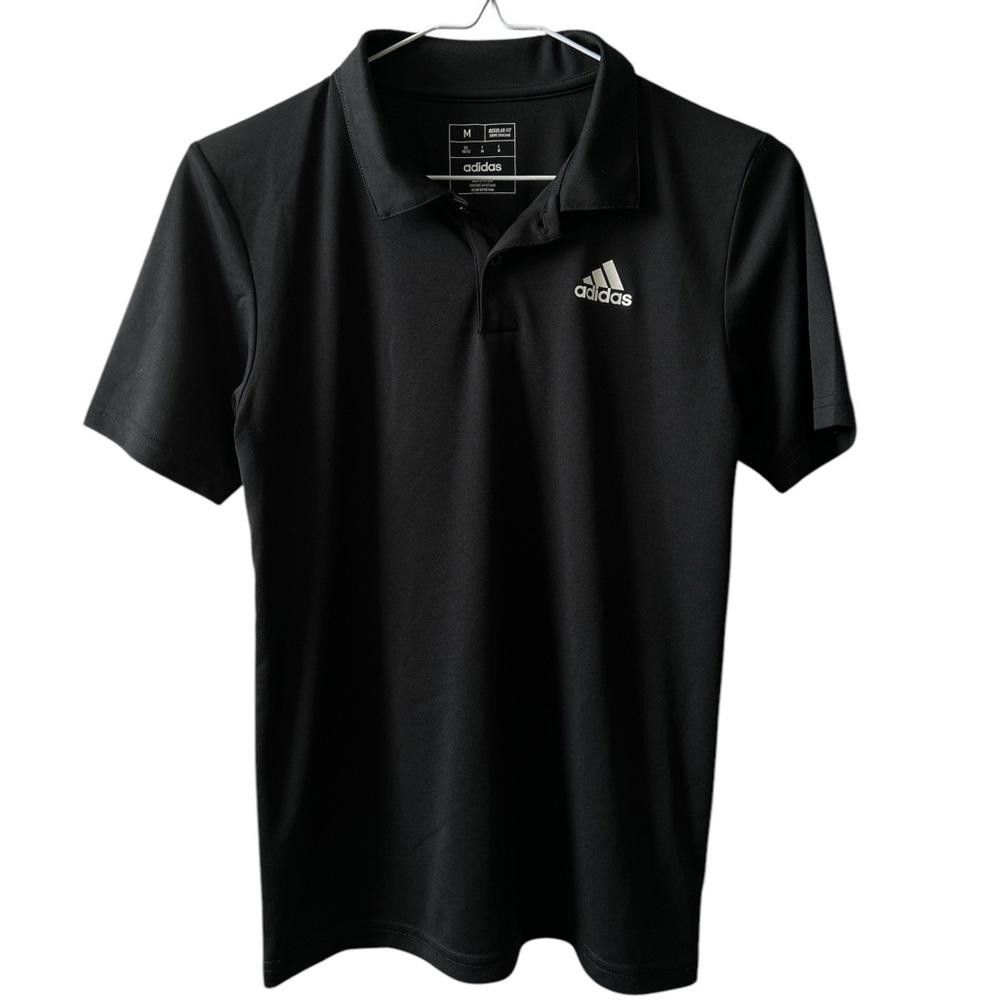 Designer Adidas Black Golf Polo Shirt - Size Medium Size M / US 6-8 / IT 42-44 - 1 Thumbnail