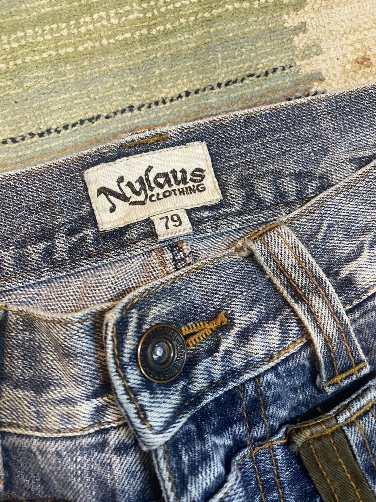 If Six Was Nine × Japanese Brand ❗️Distressed ❗️ Nylaus Denim Double Waist Jeans Size US 32 / EU 48 - 11 Thumbnail
