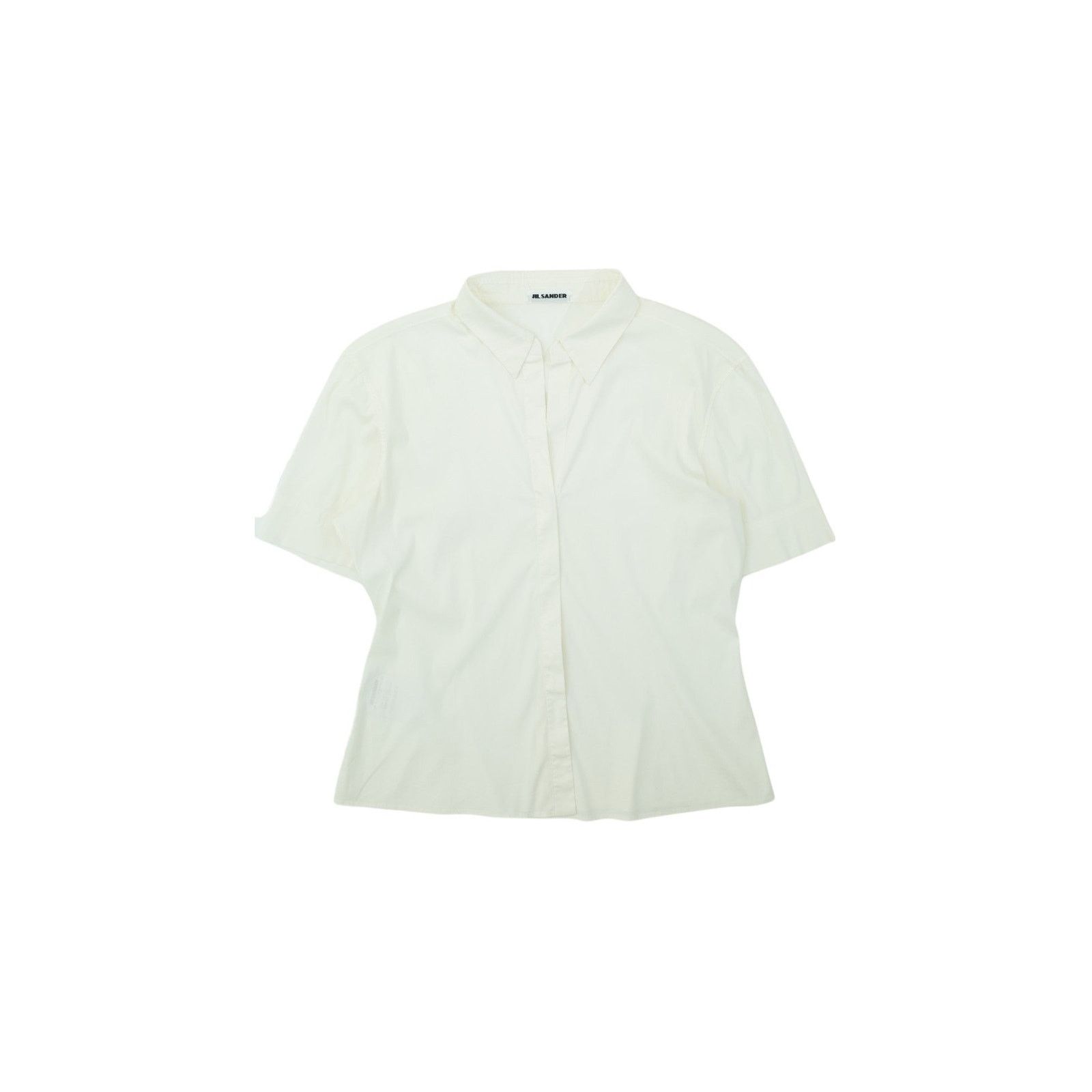 Jil Sander White Short Sleeve Button Up Shirt Size M / US 6-8 / IT 42-44 - 1 Thumbnail
