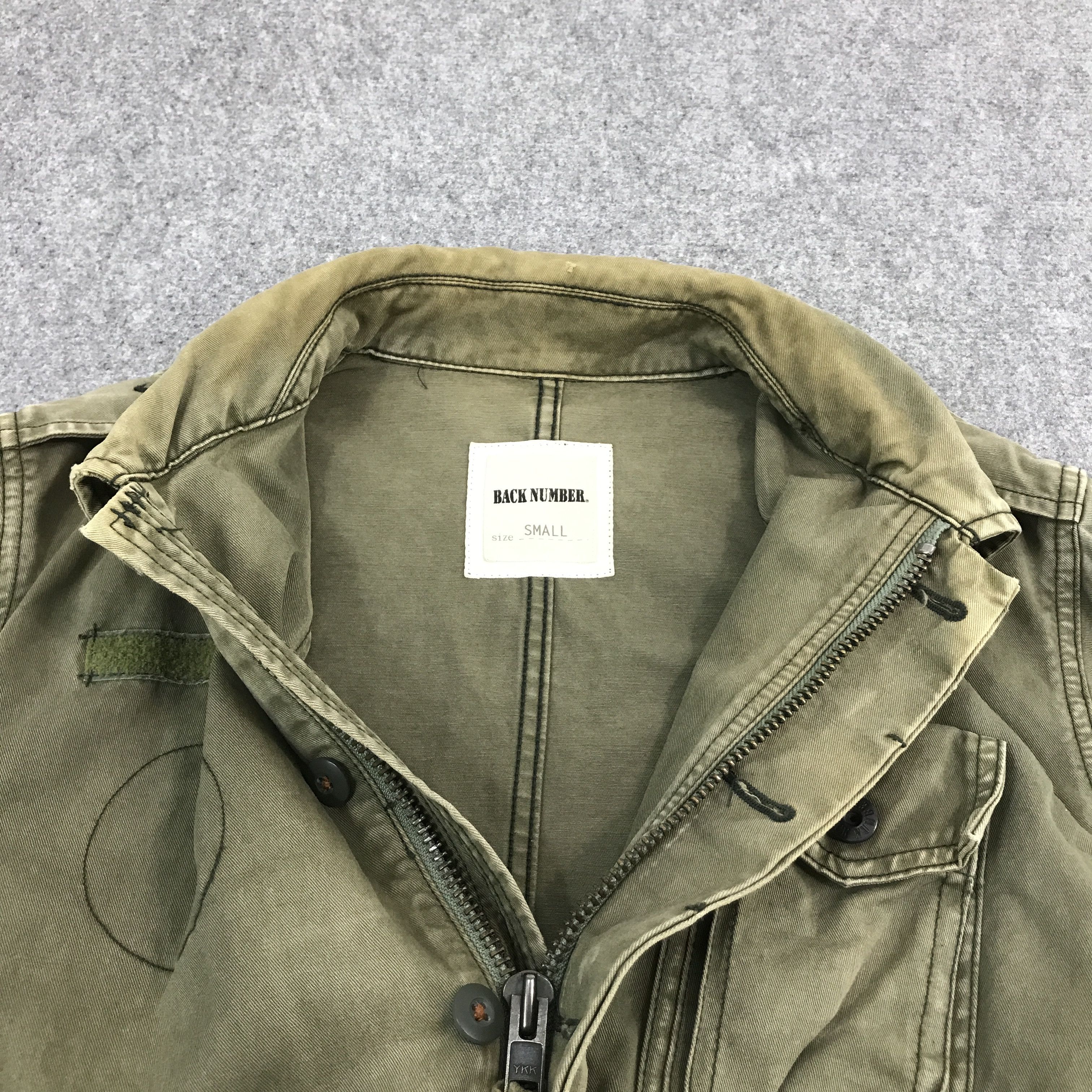 Japanese Brand BACK NUMBER ARMY STYLE FADED JACKET Size US S / EU 44-46 / 1 - 8 Thumbnail