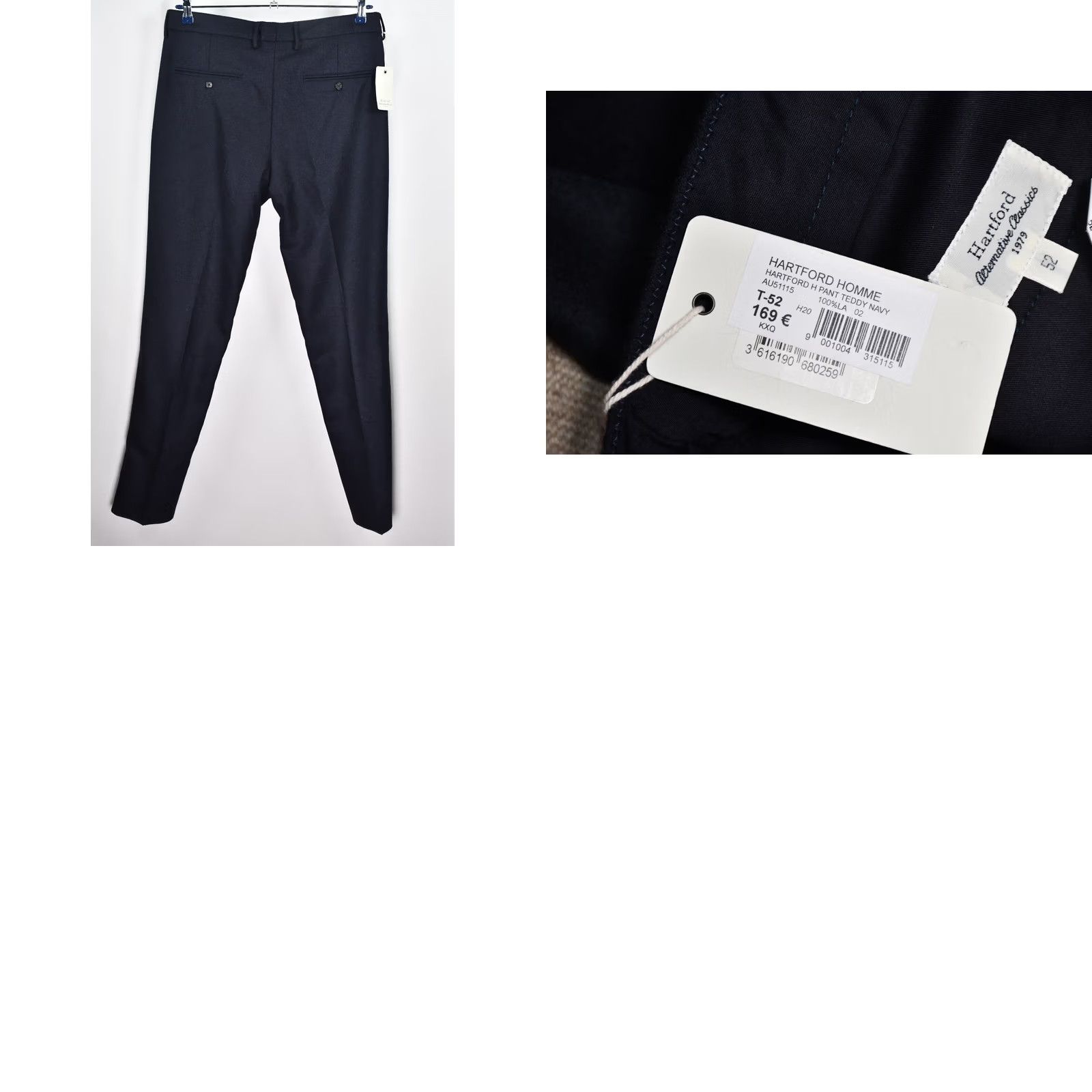 Hartford Hartford Altermative Clasics Teddy Wool Pants Men Regular 52 Blue Wool Flat Front Casual Formal Party 90s? Size US 36 / EU 52 - 9 Thumbnail