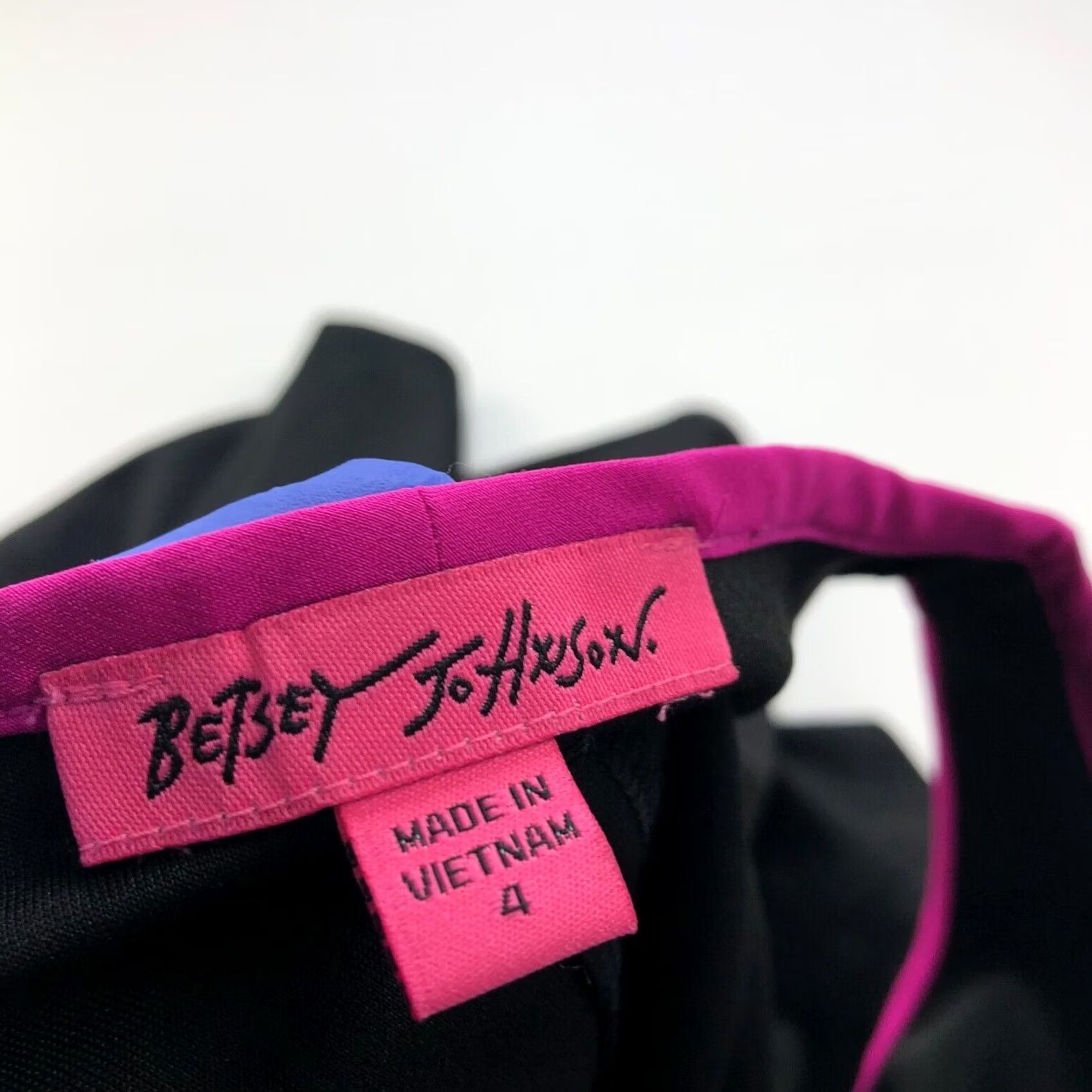 Betsey Johnson Betsey Johnson Dress Women's 4 A-Line Mid Length Sleeveless Zip Black Pink NEW Size S / US 4 / IT 40 - 5 Thumbnail