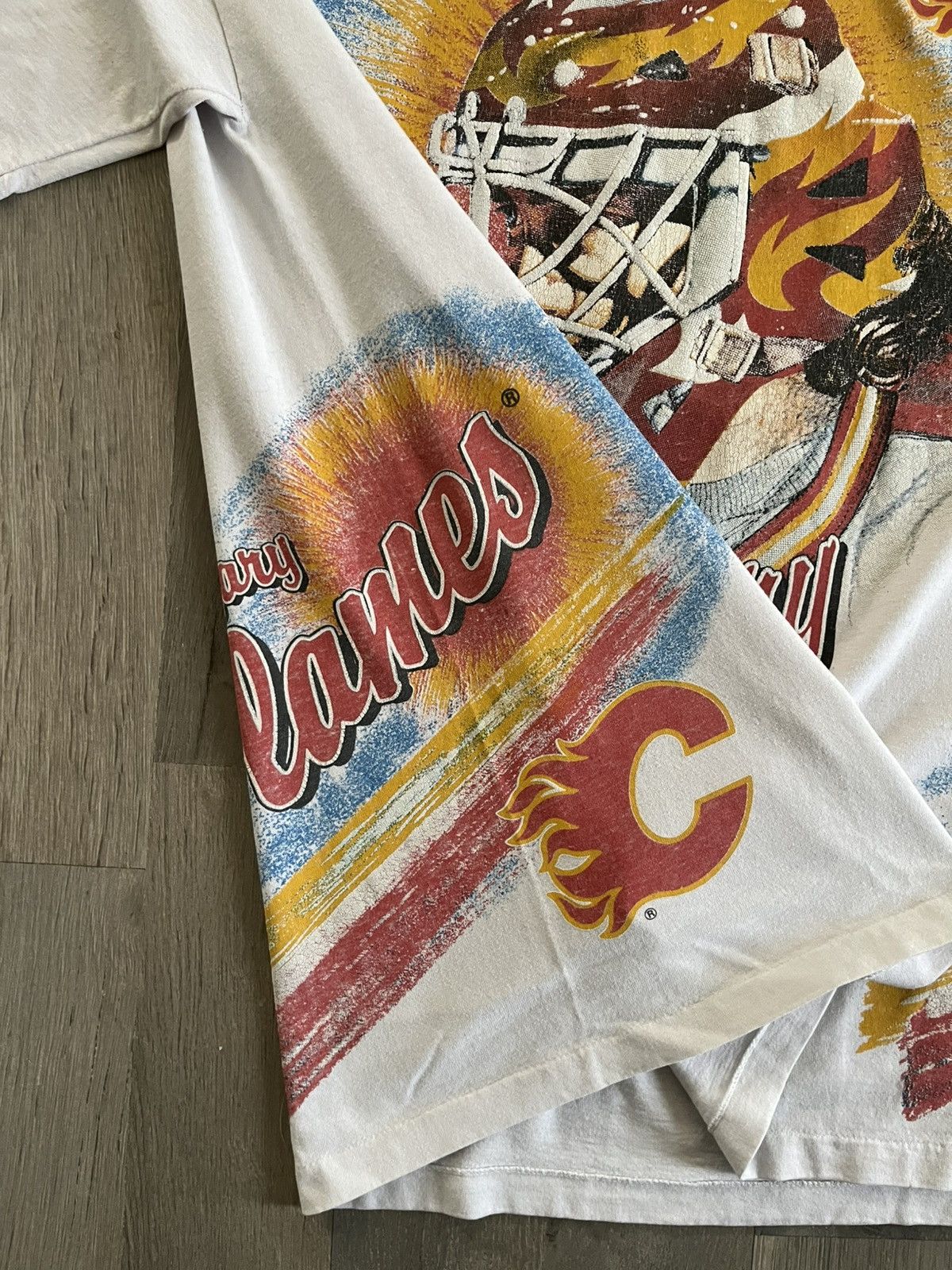 Vintage Vintage Calgary Flames Bulletin Athletic AOP Tee Size US XL / EU 56 / 4 - 9 Thumbnail