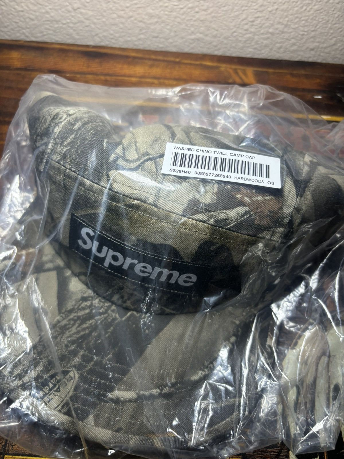 Supreme Supreme Washed Chino Twill Camp Cap – Hardwoods Camo SS25H40 Size ONE SIZE - 3 Thumbnail