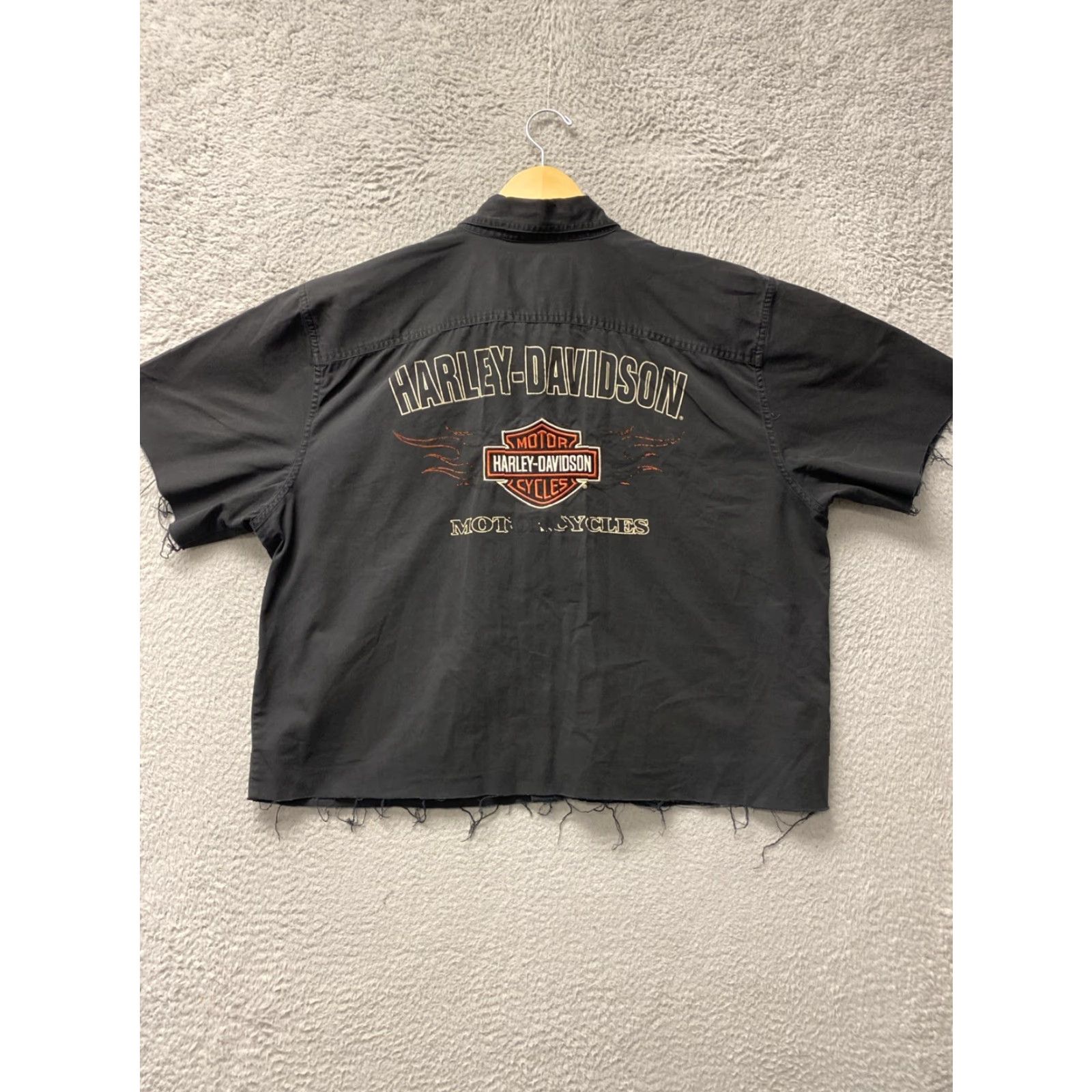 Varley VINTAGE Harley Motor Racing Davidson Button-Up Shirt XL Unisex Adults Faded Black Graphic Print Short Sleeve Classic Men Women Size US XL / EU 56 / 4 - 6 Thumbnail