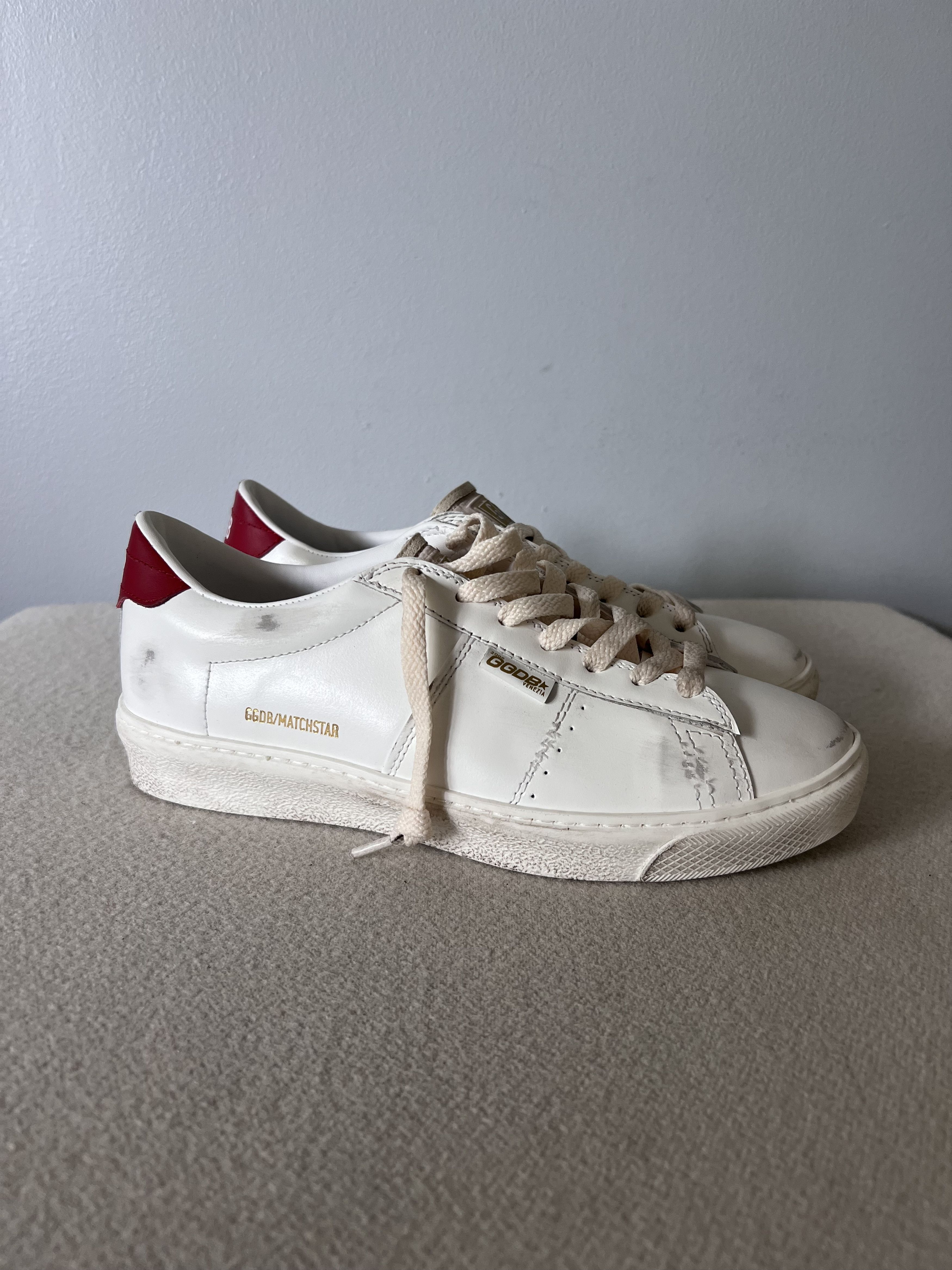 Golden Goose Matchstar In White Leather Shoes, Women's (Size 9)