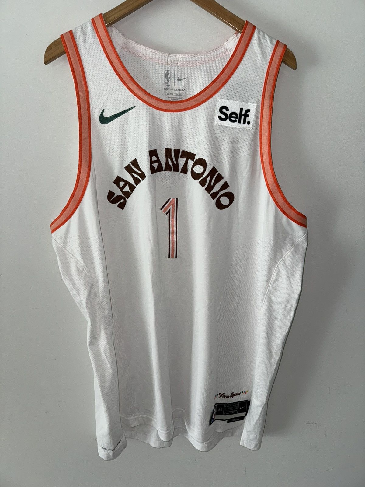 NBA × Nike Nike Wembanyama City Edition Authentic Jersey SIZE 56 SPURS Size US XXL / EU 58 / 5 - 1 Thumbnail
