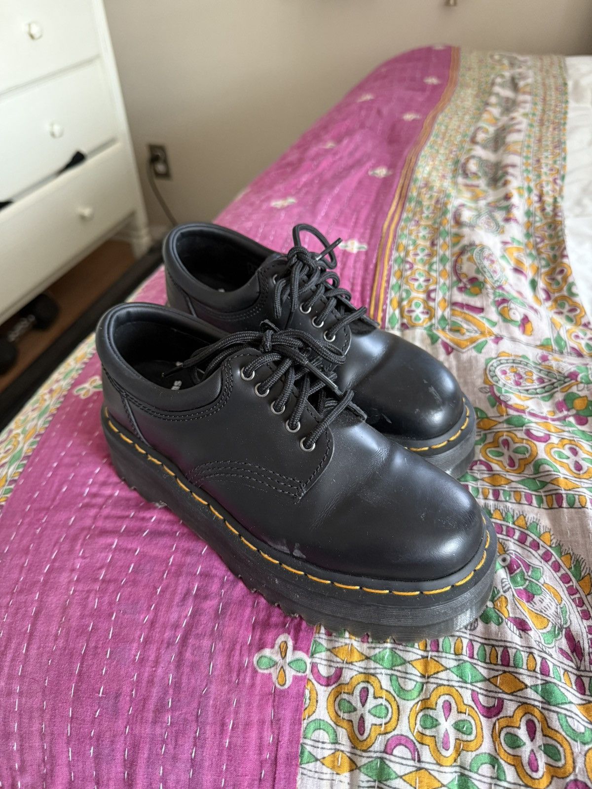 Dr. Martens 8053 Leather Platform Casual Shoes Size US 8 / IT 38 - 1 Thumbnail
