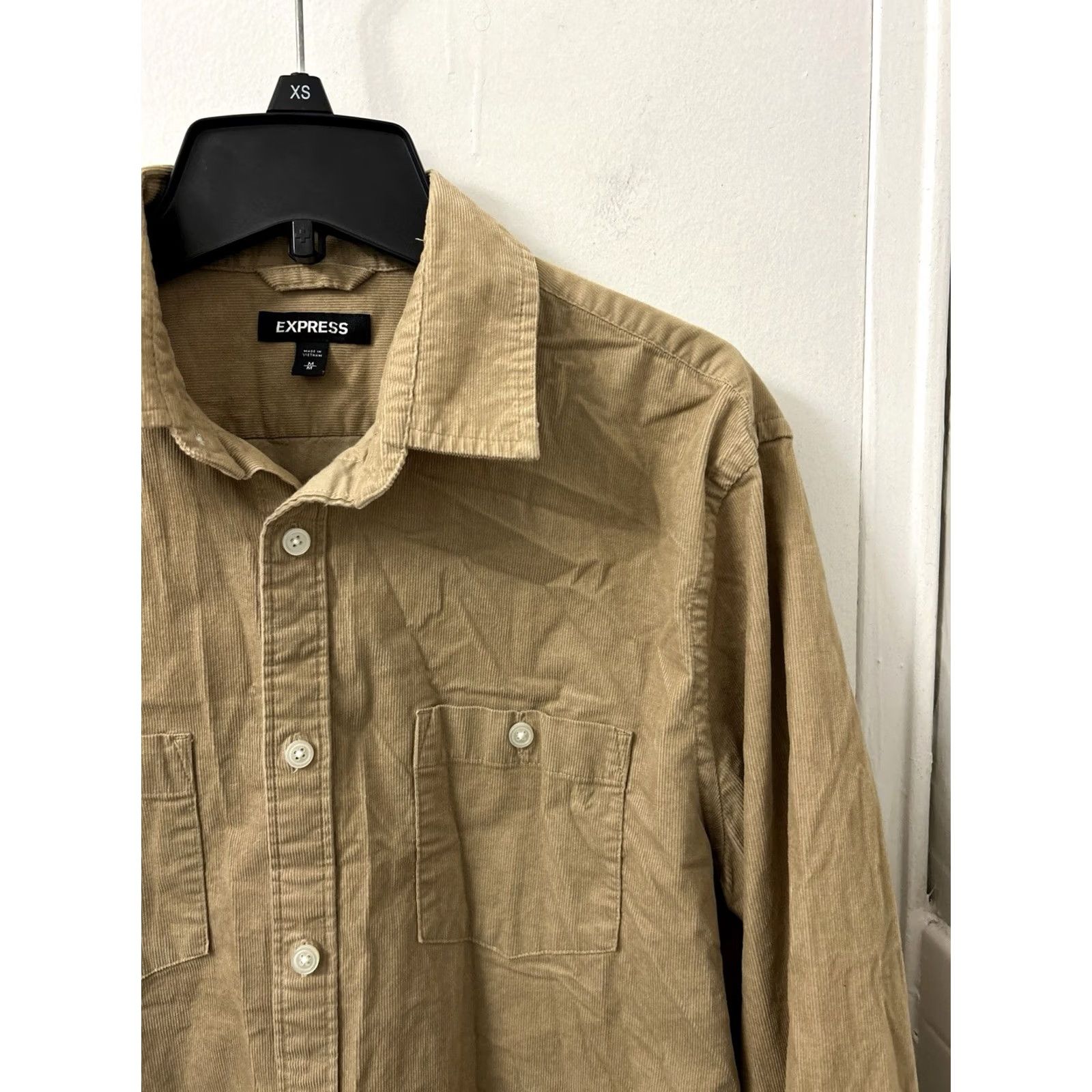 Express Express Corduroy Shirt Mens Size M Brown Tan Button Down Long Sleeve Size US M / EU 48-50 / 2 - 4 Thumbnail