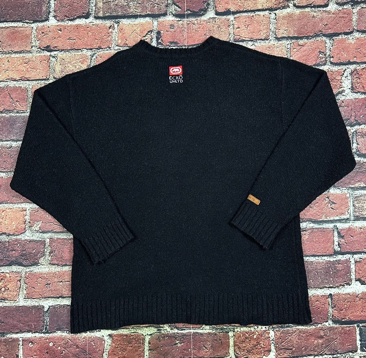 Ecko Unltd. Vintage Ecko Unltd Knit Sweater Logo Y2K Hip Hop Black Size US XL / EU 56 / 4 - 2 Thumbnail