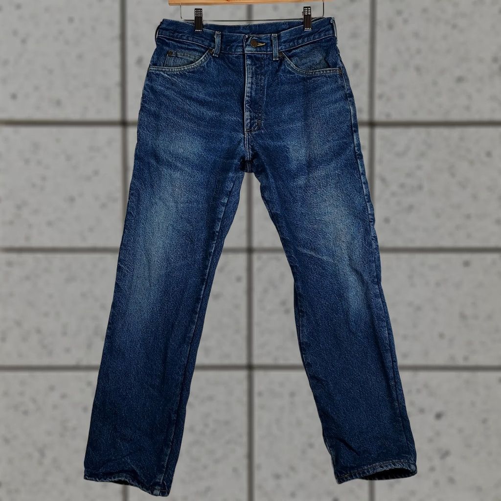 Vintage VINTAGE L.L.Bean Men’s Jeans Flannel Lined 32x30 Denim Blue 5-Pocket Mens Regular Straight Cotton Denim Winter Fall Spring Blue Denim Jeans Size US 32 / EU 48 - 1 Thumbnail