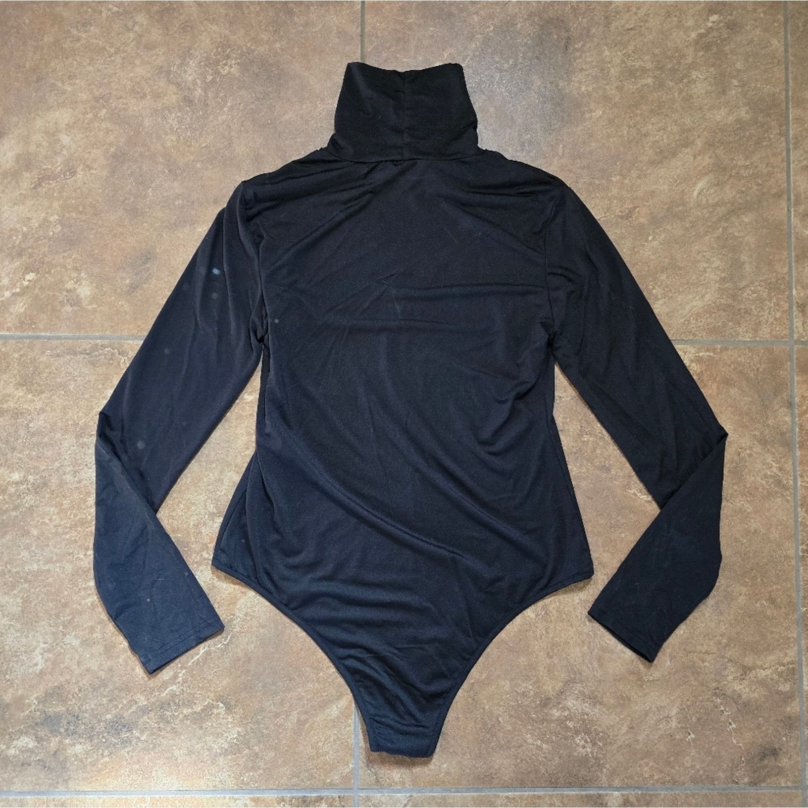 Shein Black | SHEIN | Long Sleeve Turtleneck Bodysuit Size XL / US 12-14 / IT 48-50 - 2 Thumbnail
