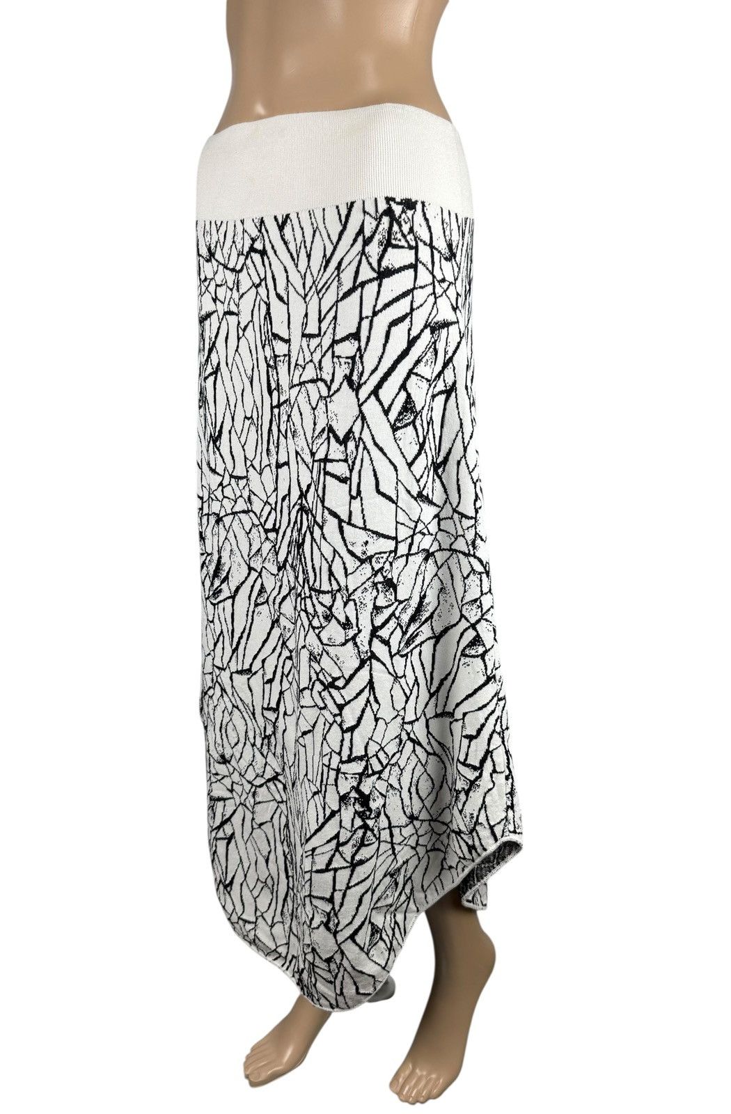 Sarah Pacini Sarah Pacini Maxi Knit Skirt Cotton-Viscose Avant Garde Size 30" / US 8 / IT 44 - 3 Thumbnail