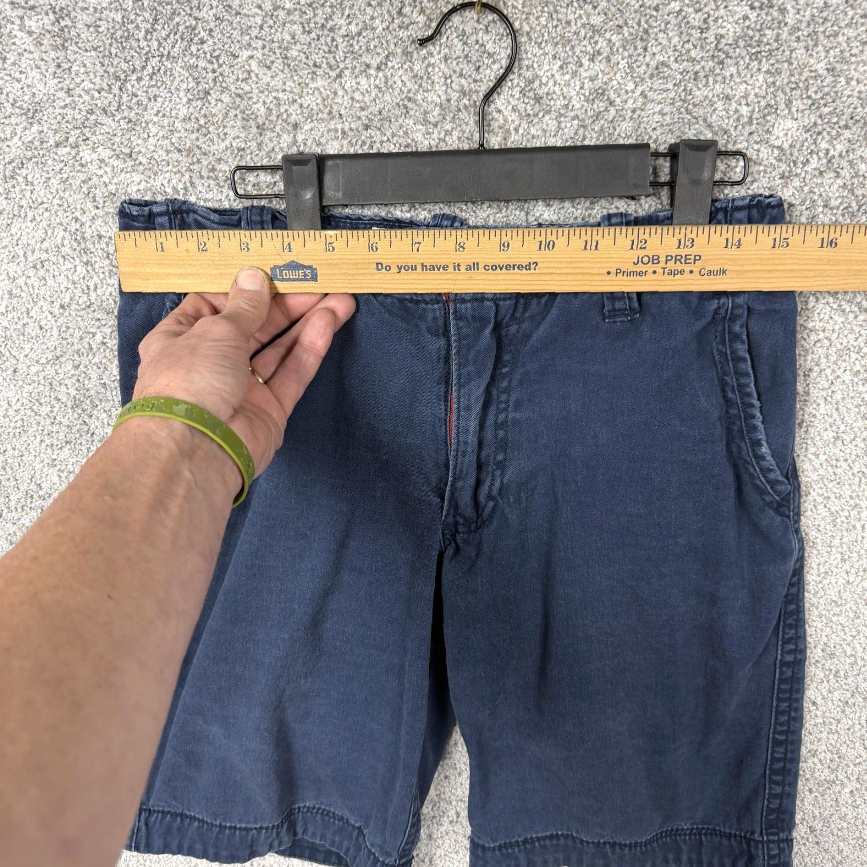 Aeropostale Aeropostale Chino Shorts Mens 29 Regular Flat Front Navy Blue Canvas 10 Inseam Pocket Drawstring Casual Style Fashion Shorts Mens Size US 29 - 2 Thumbnail
