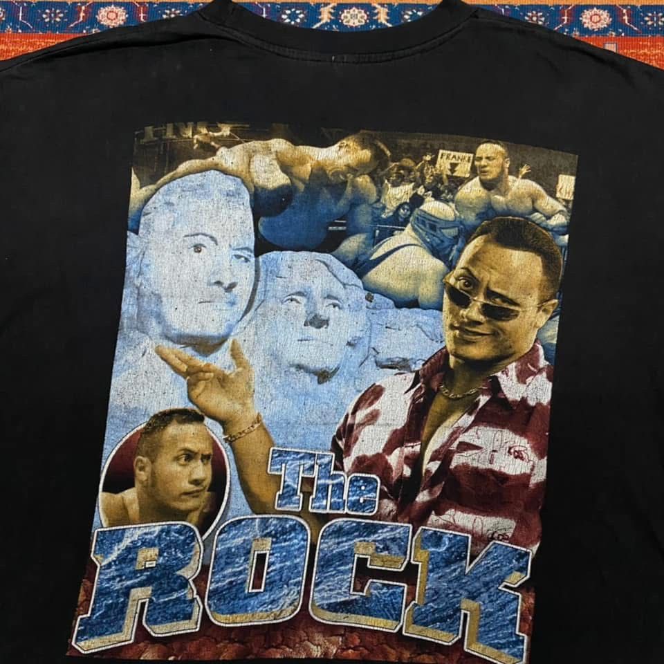 Rap Tees × Vintage × WWF Vintage 90’s The Rock Rap Tee Size US XL / EU 56 / 4 - 4 Thumbnail