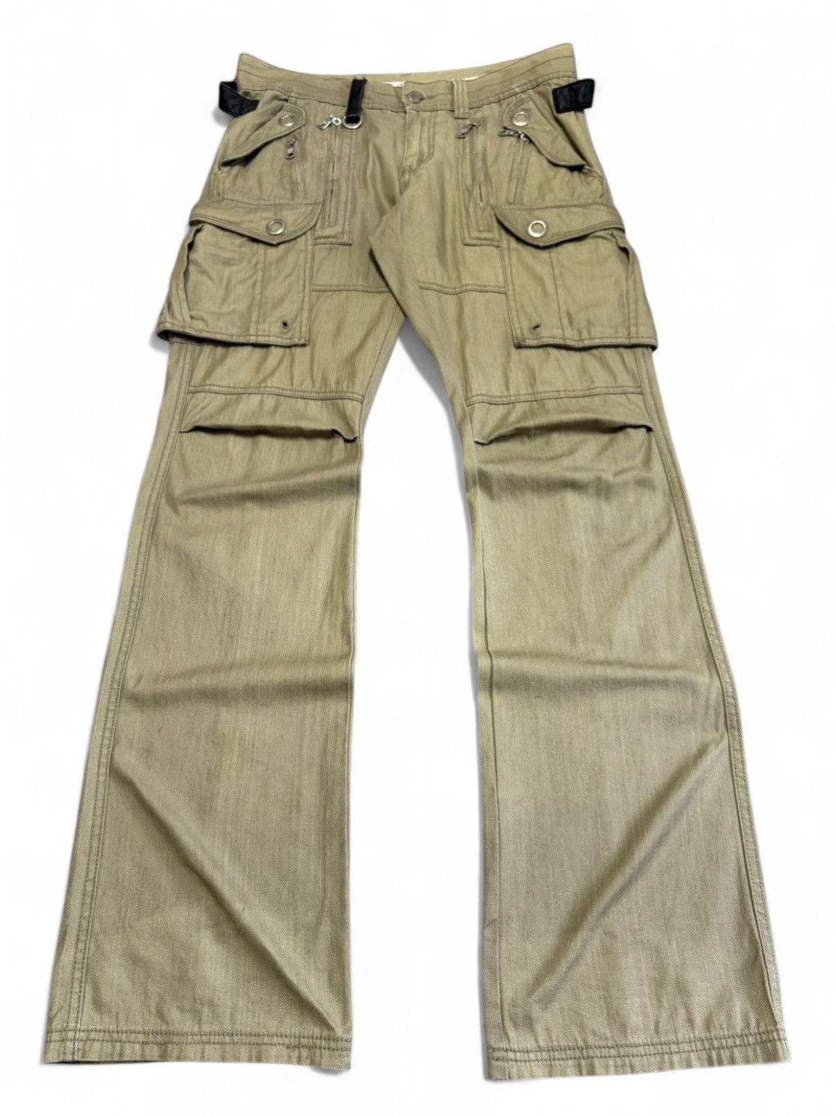 Tornado Mart Tornado Mart Panelling Utility Tactical Cargo Flared Pants Size US 32 / EU 48 - 1 Thumbnail