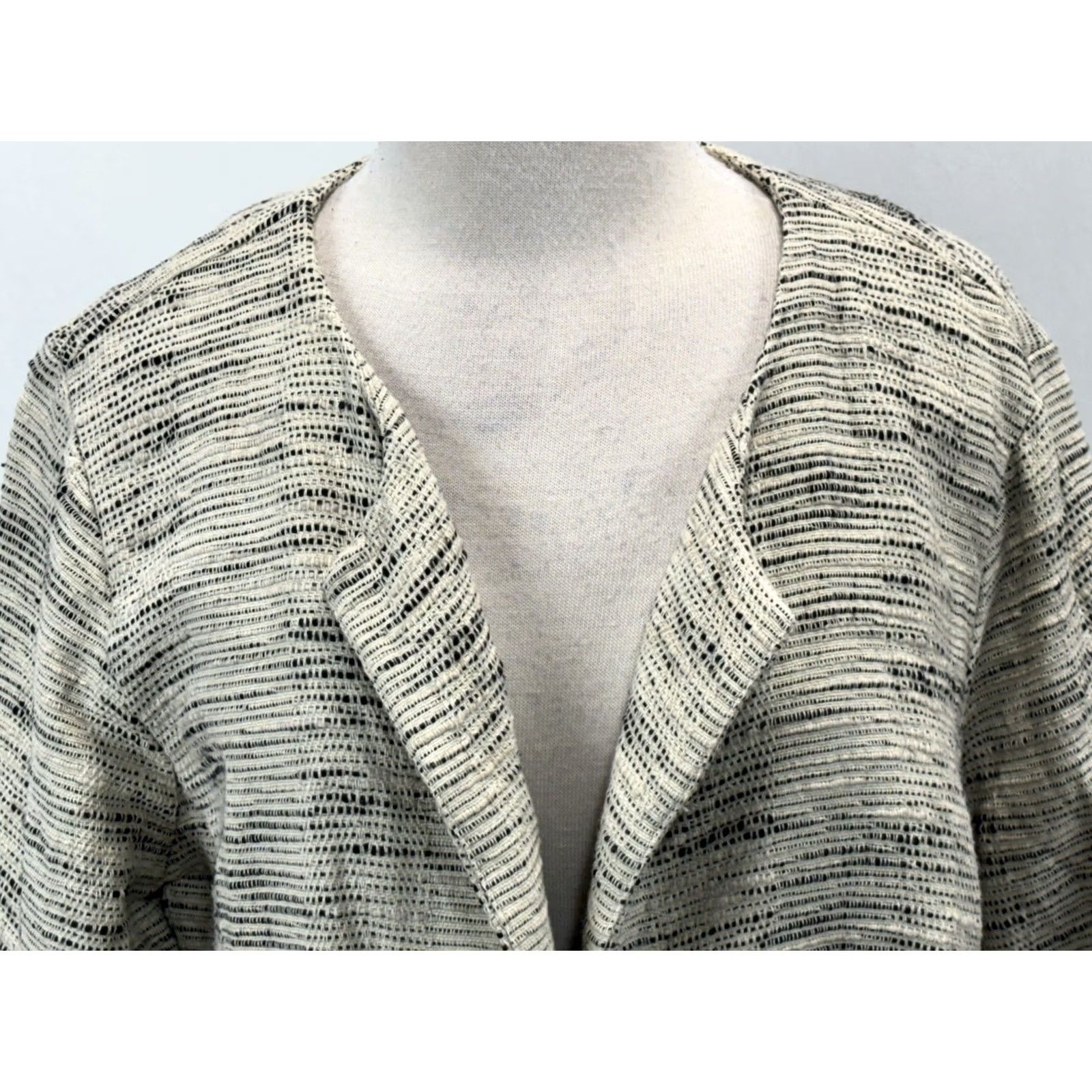 Eileen Fisher Eileen Fisher Womens XL Open Front Jacket Cotton Furrows Blazer Multicolor Size XL / US 12-14 / IT 48-50 - 5 Thumbnail