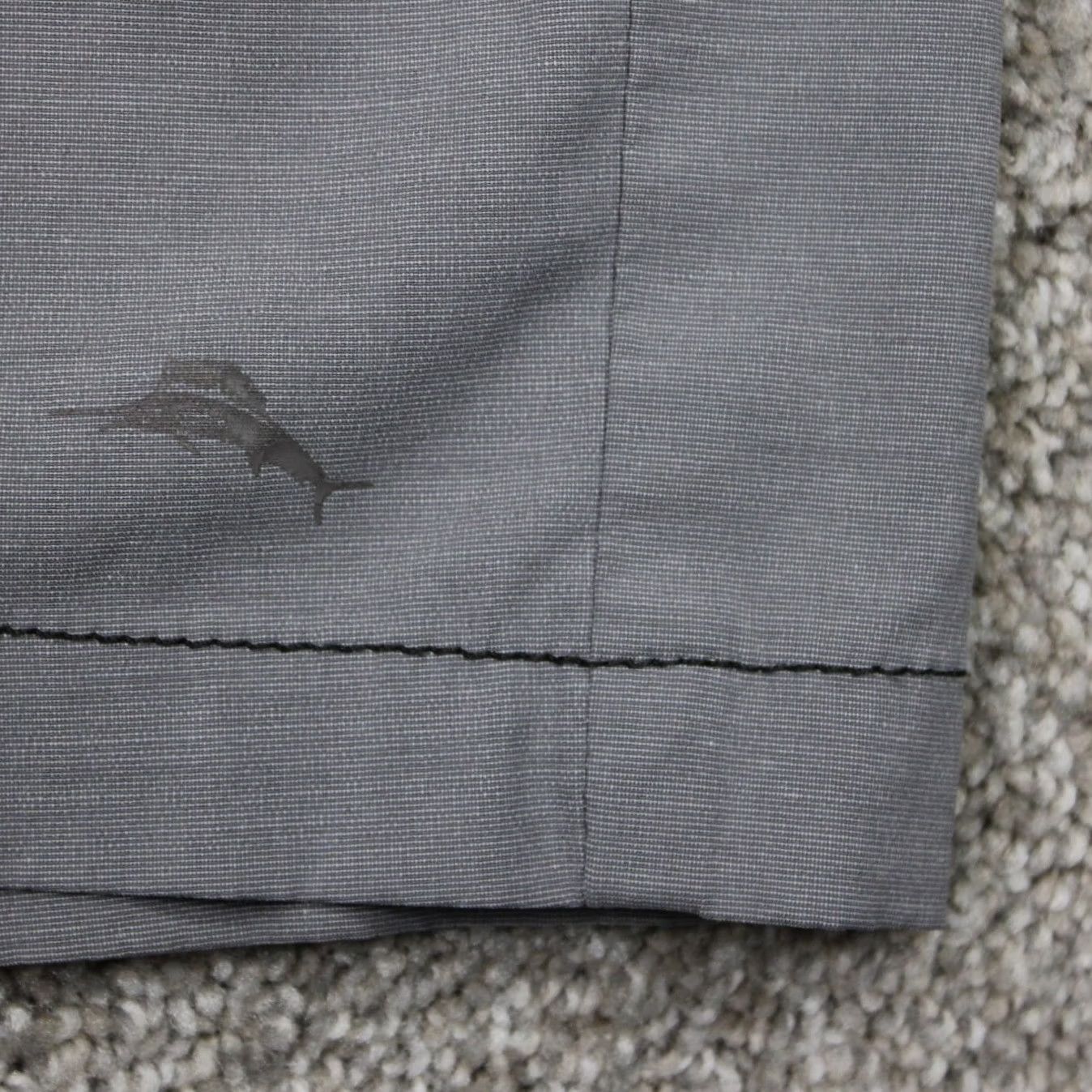 Tommy Bahama Tommy Bahama Bermuda Shorts Mens 38 Gray Poly/Cotton Stretch Inseam 10" Flat Front Zip Pocket Logo Casual Beach Size US 38 / EU 54 - 6 Thumbnail