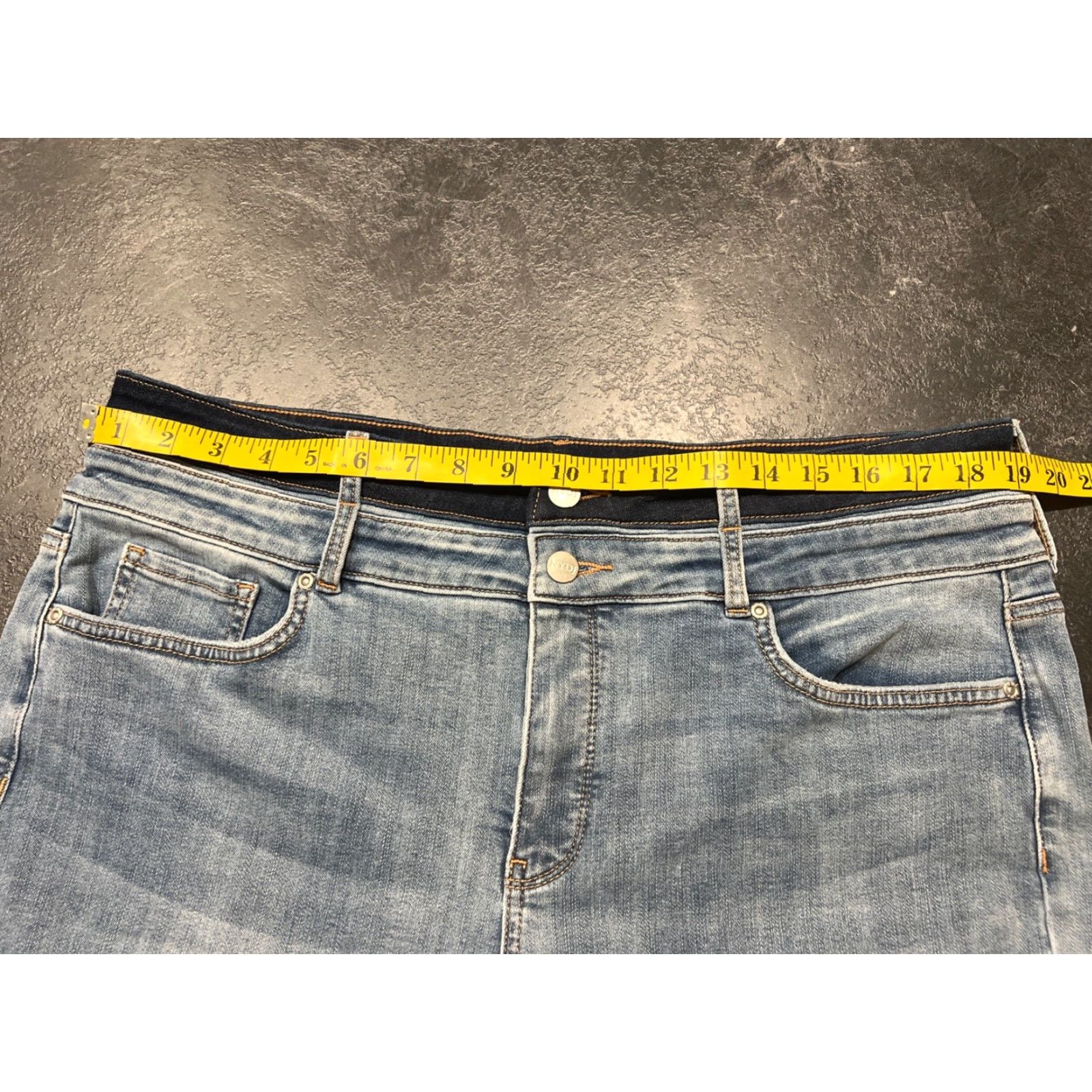 NYDJ VINTAGE NYDJ Jeans Women's Wide Leg High Rise Lift X Tuck Size 16 Blue Stretch Denim Size 38" / US 16 / IT 52 - 4 Thumbnail