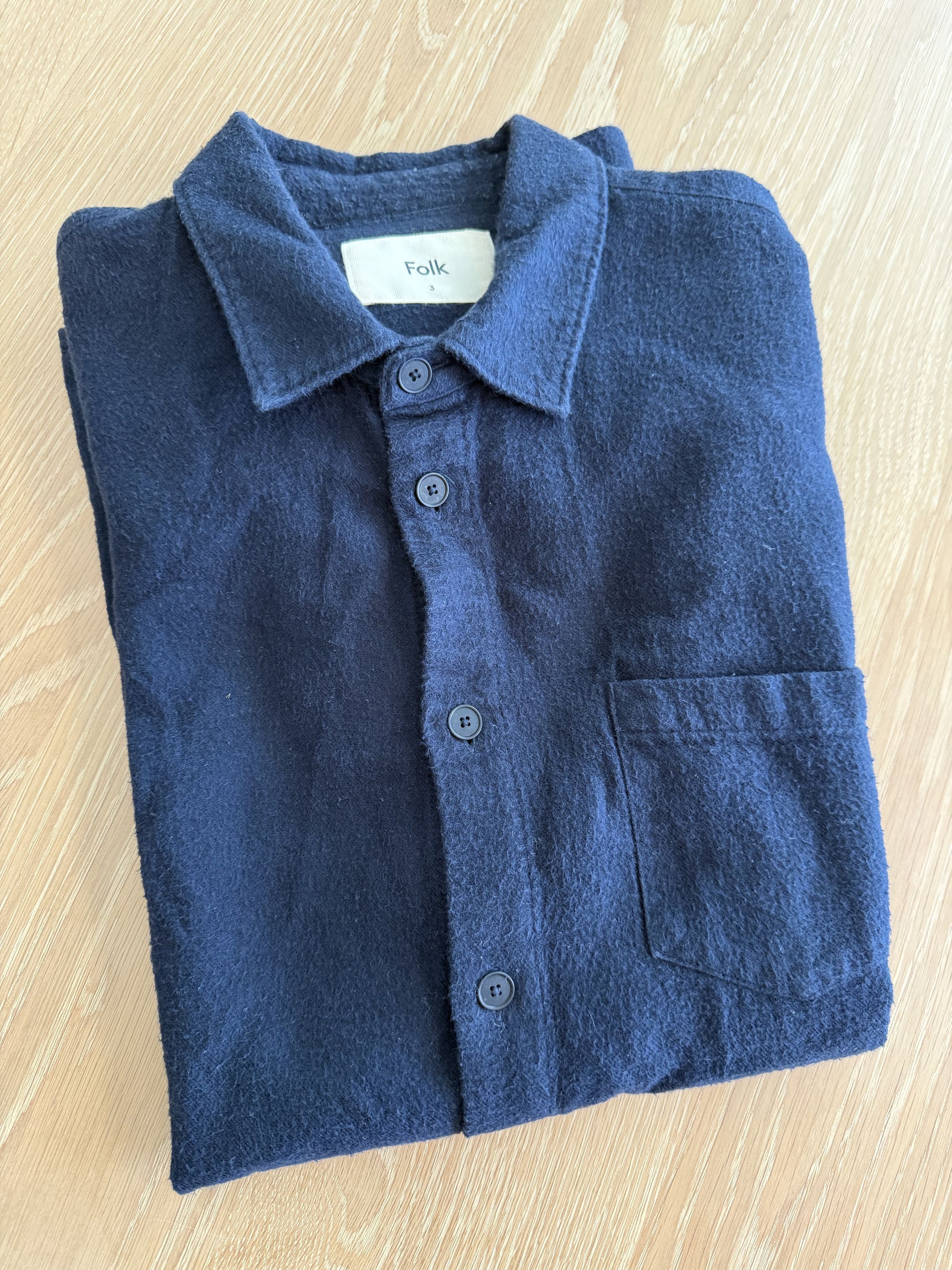 Folk Folk Navy Felt Shirt Size US M / EU 48-50 / 2 - 1 Thumbnail
