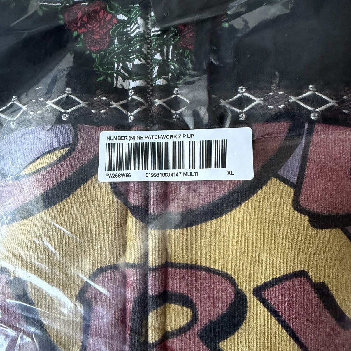 Number (N)ine × Supreme Supreme FW25 Number (N)ine Patchwork Zip Up Sweatshirt Sz XL Size US XL / EU 56 / 4 - 3 Thumbnail