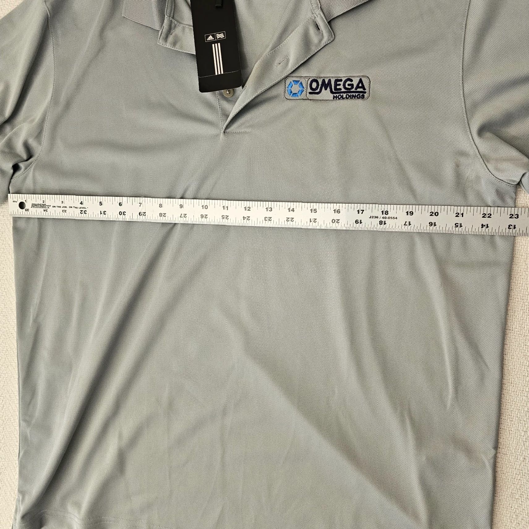Adidas Adidas Polo Shirt Men L Gray Climalite Golf Short Sleeve NEW Omega Size US L / EU 52-54 / 3 - 7 Thumbnail