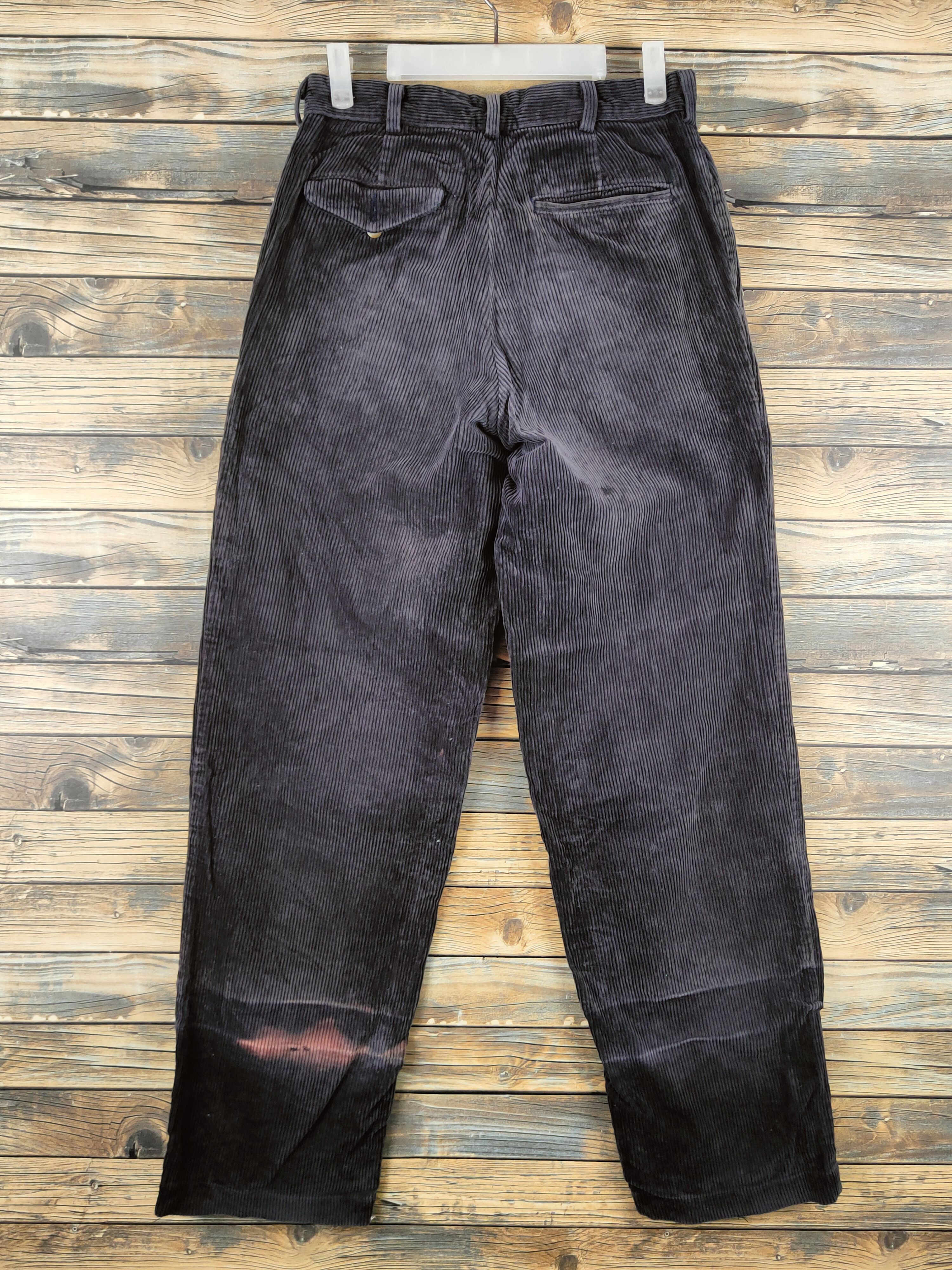 Japanese Brand DL Japanese Brand Dark Gray Corduroy Pants #46-368 Size US 27 - 7 Thumbnail