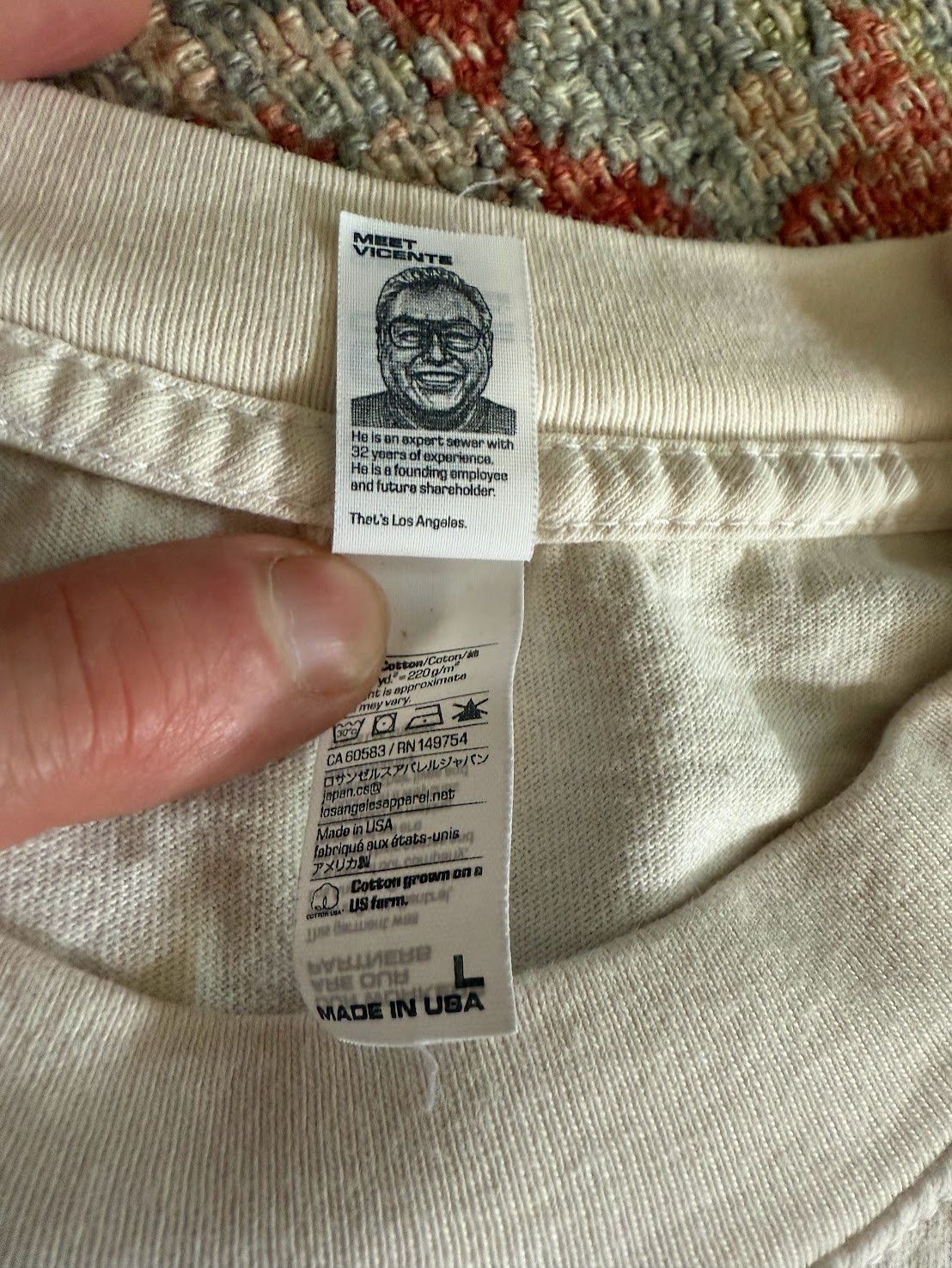 ALL CAPS STUDIO ACS x Blue In Green - The Lumumba Tee Peace & Love Creme Size US L / EU 52-54 / 3 - 4 Thumbnail