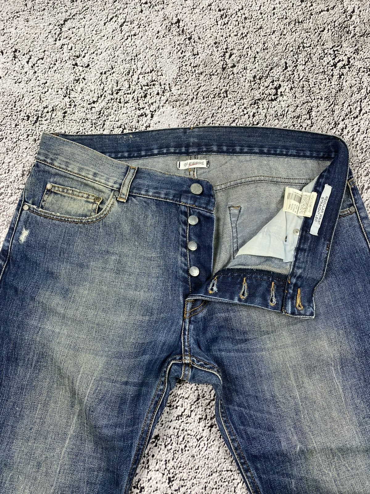 GF Ferre Vintage Y2K GF Ferre straight faded denim jeans streetwear Size US 34 / EU 50 - 4 Thumbnail