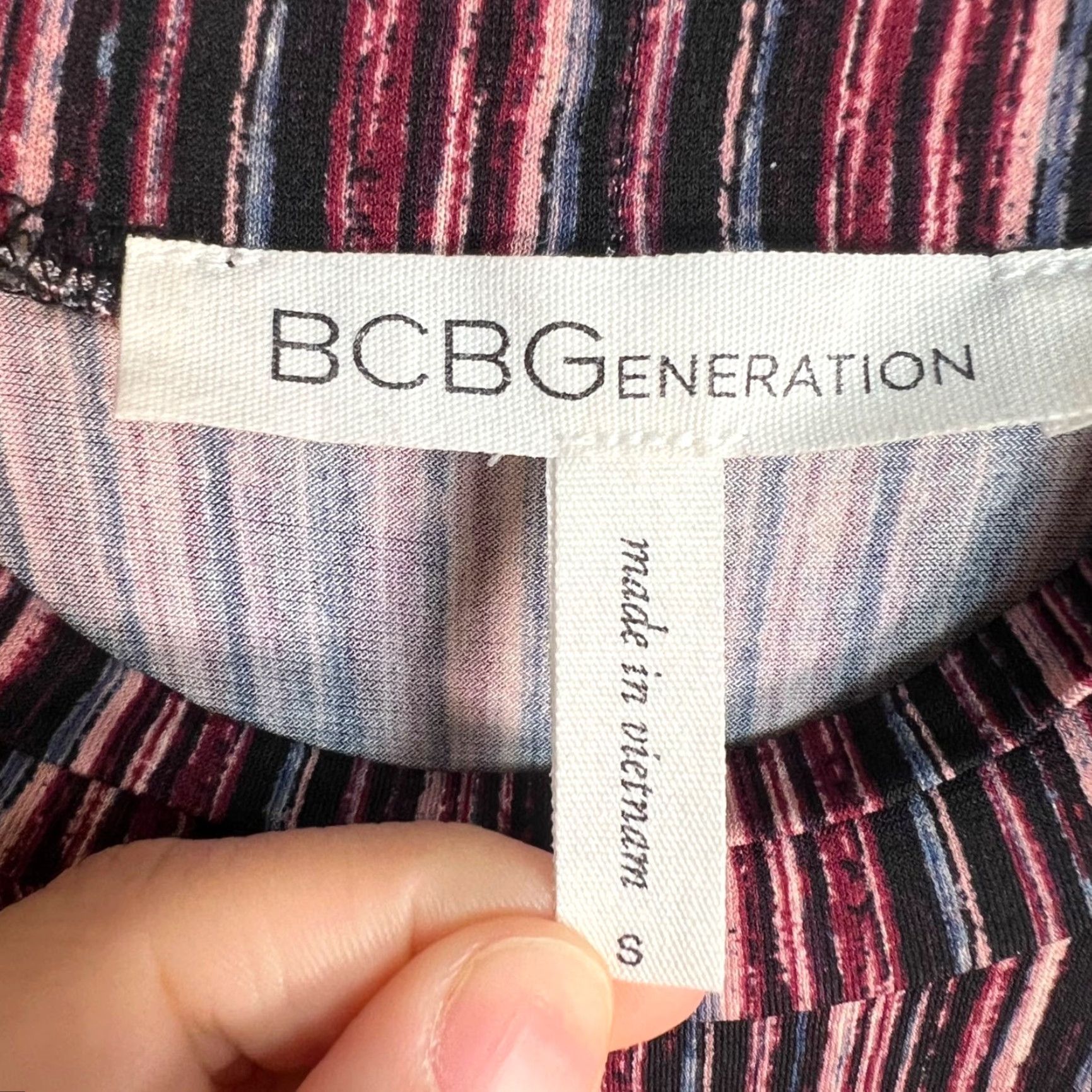 BCBGeneration BCBGGeneration Womens Size Small Striped Short-Sleeve A-Line Dress Size S / US 4 / IT 40 - 3 Thumbnail