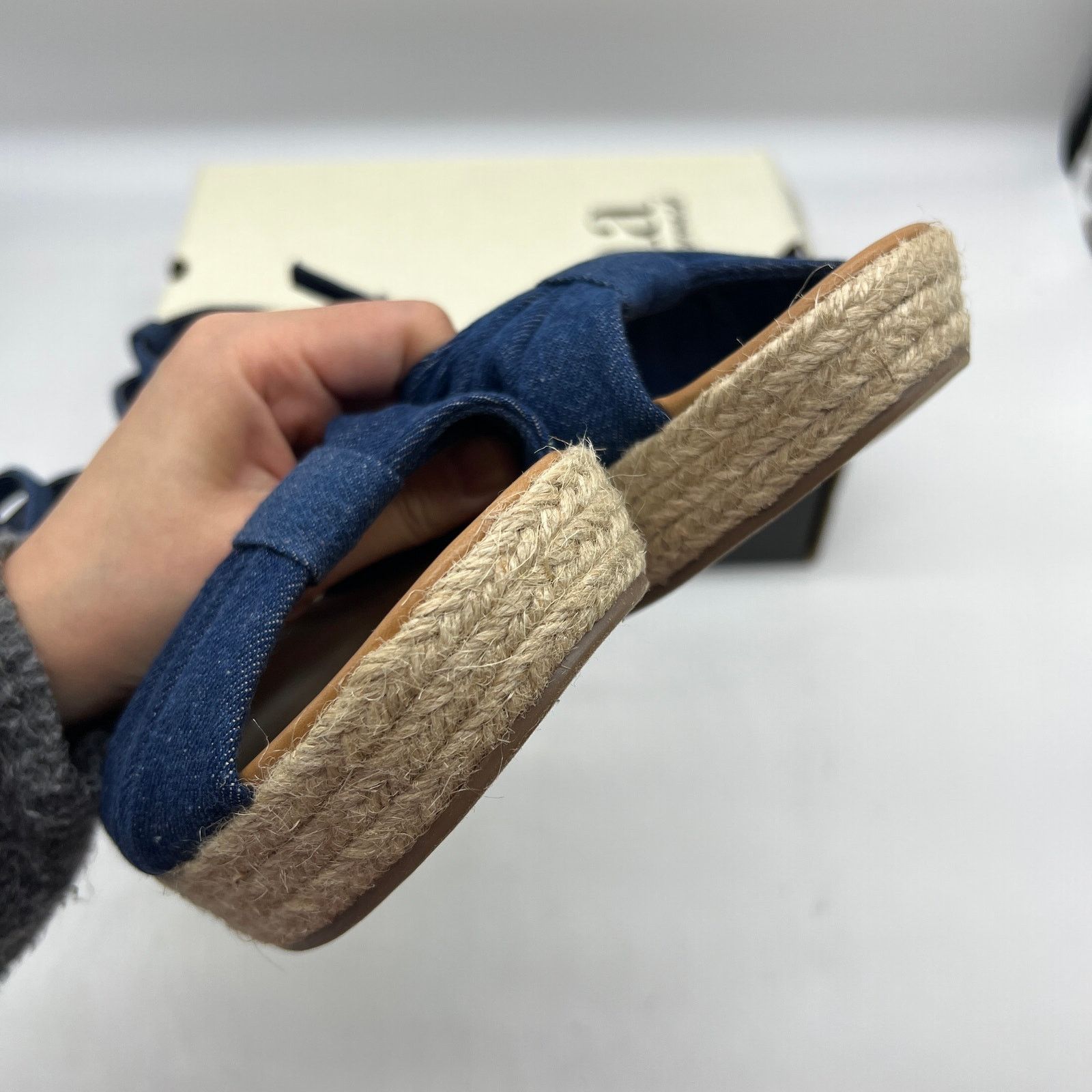 Other a.n.a Womens Dukes Heeled Sandals Denim Blue Size US 10 / IT 40 - 7 Thumbnail