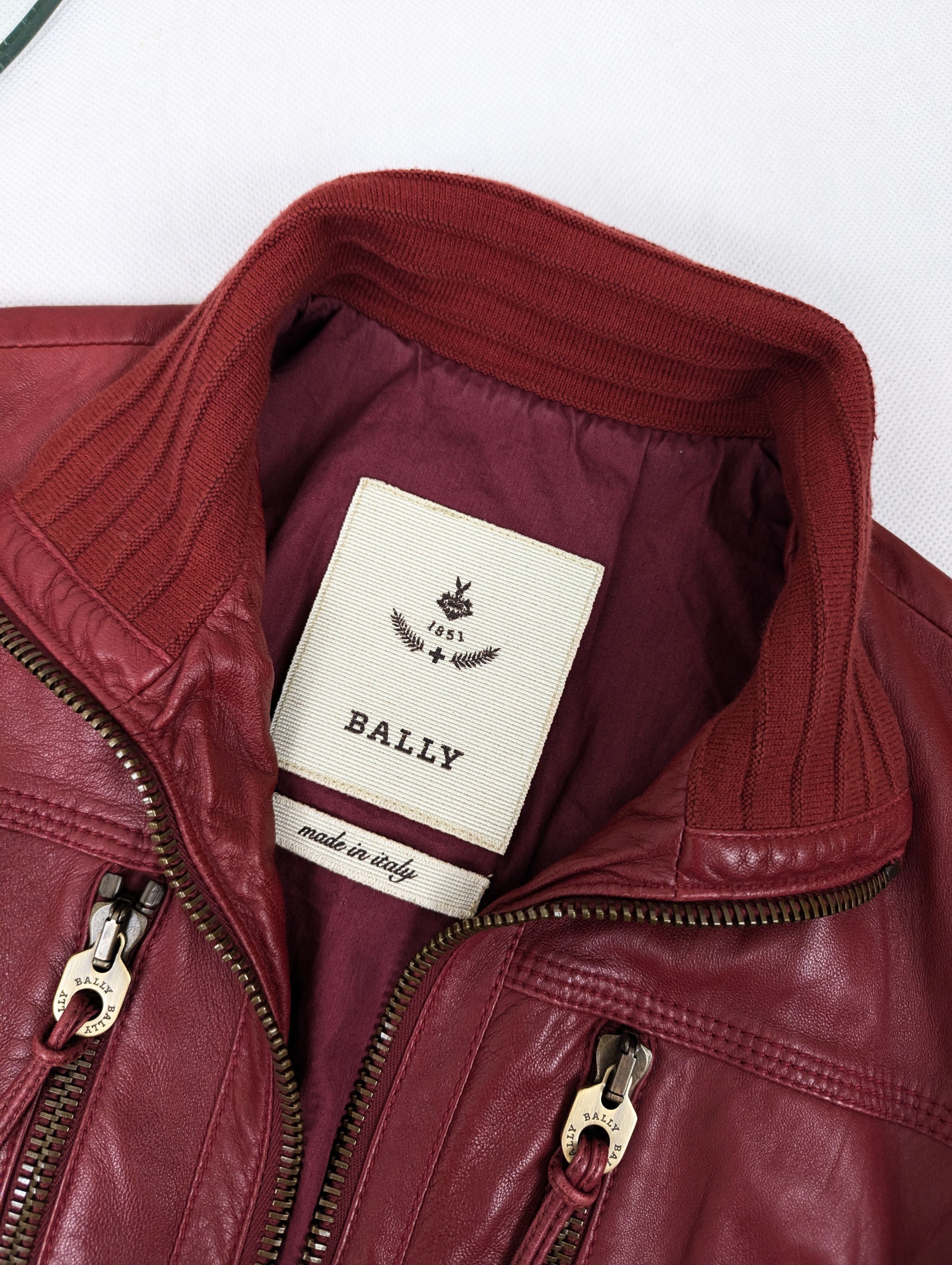 Bally Bally leather red jacket Size S / US 4 / IT 40 - 8 Thumbnail