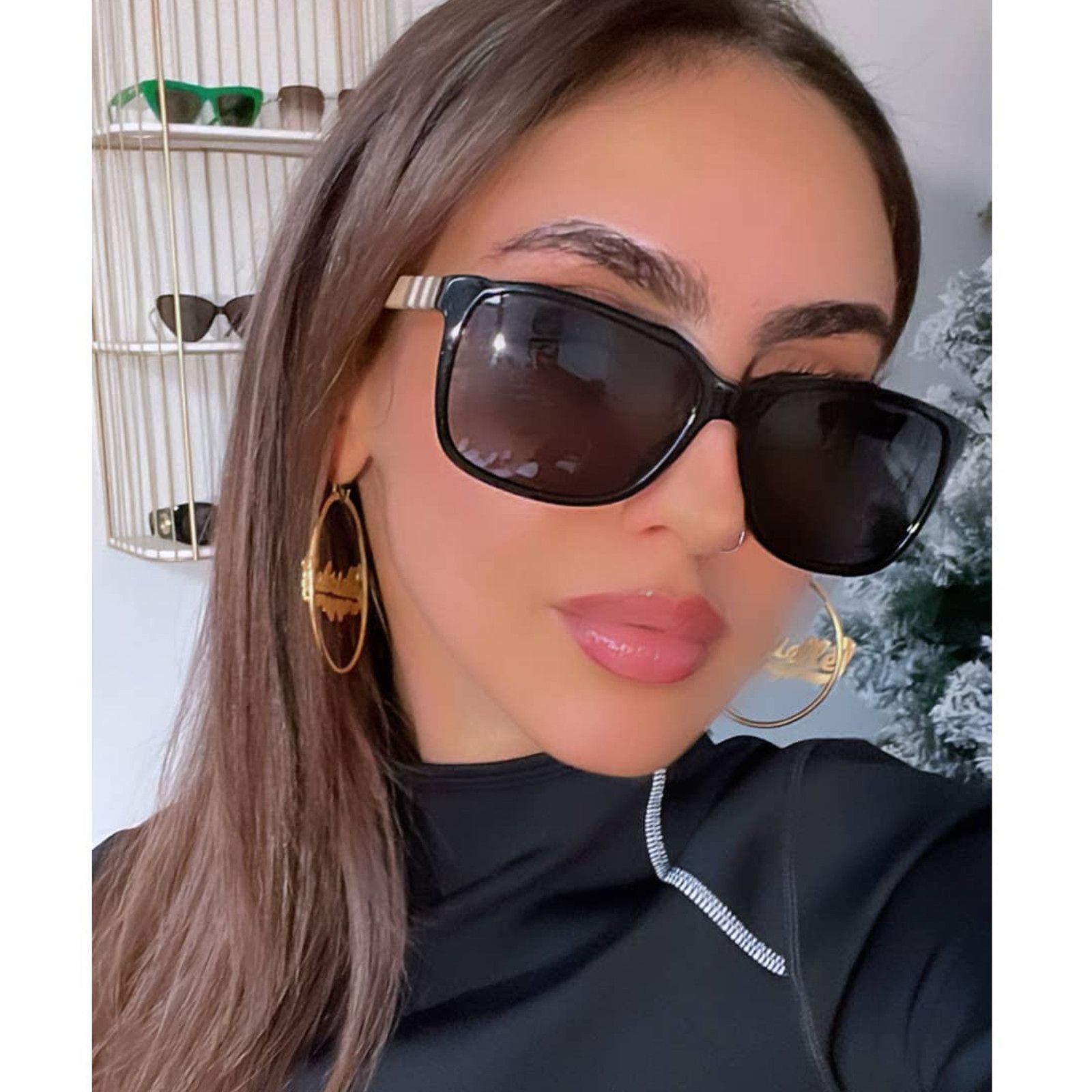 Burberry NEW Burberry BE4181 Black Unisex Check Print Sunglasses Size ONE SIZE - 7 Thumbnail