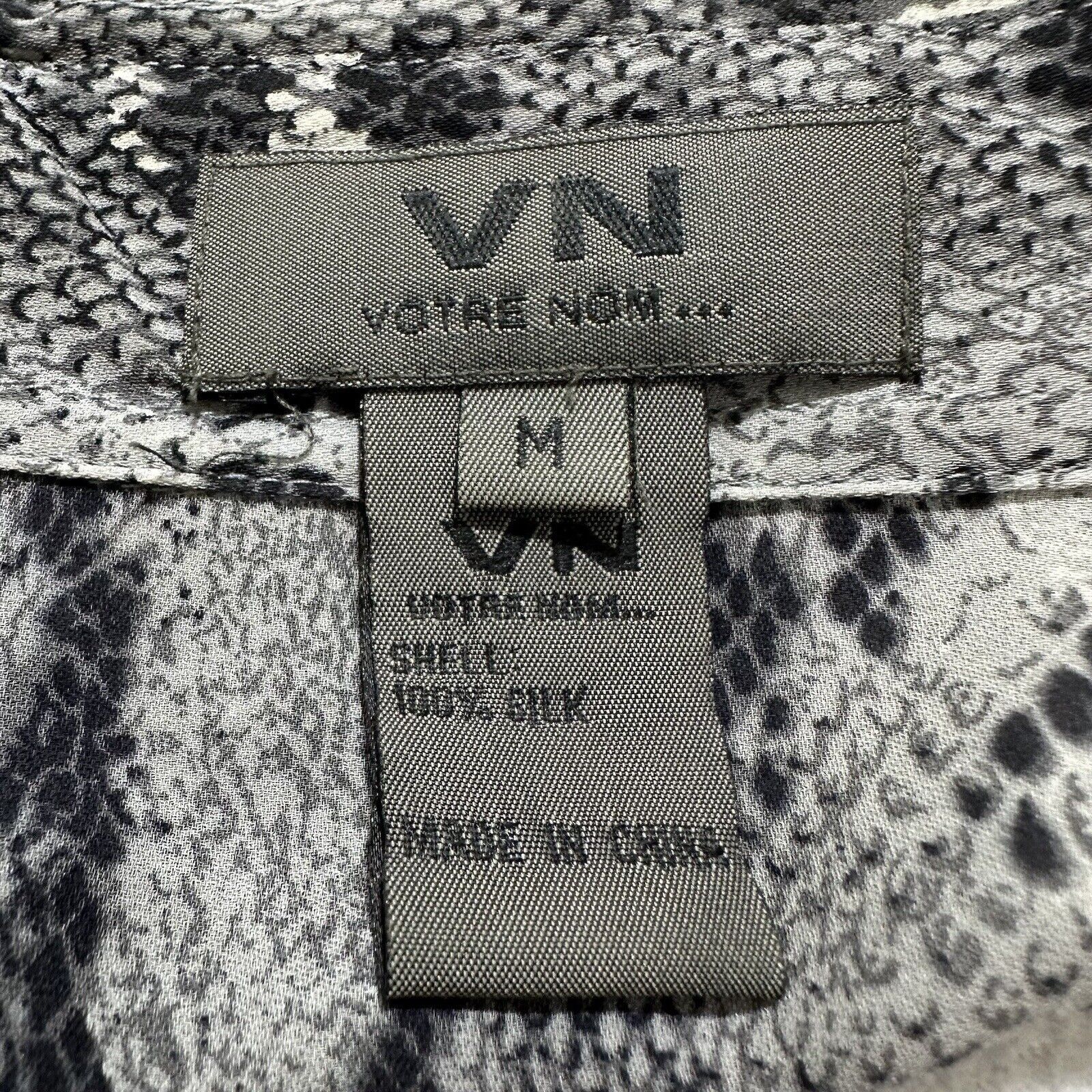 Other Votre Nom Medium Silk Button Down Shirt Animal Print Size M / US 6-8 / IT 42-44 - 3 Thumbnail