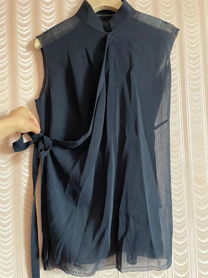 Y's Y's size os Navy Blue Chinese Mesh Vest Size US M / EU 48-50 / 2 - 3 Thumbnail