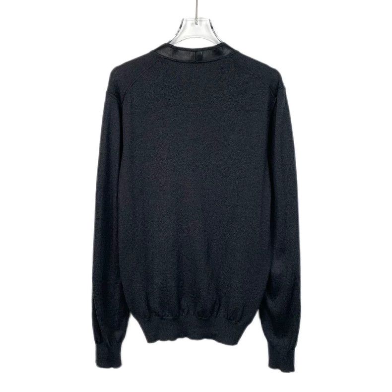 Dior Dior Black and gray logo mulberry silk cardigan jacket 2501 Size US S / EU 44-46 / 1 - 2 Thumbnail