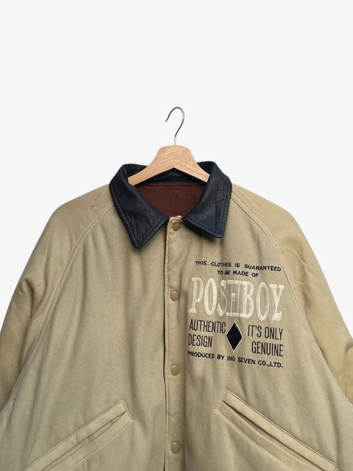 Leather Posh Boy Leather Sleeves Reversible Stadium Jacket Size US L / EU 52-54 / 3 - 11 Thumbnail