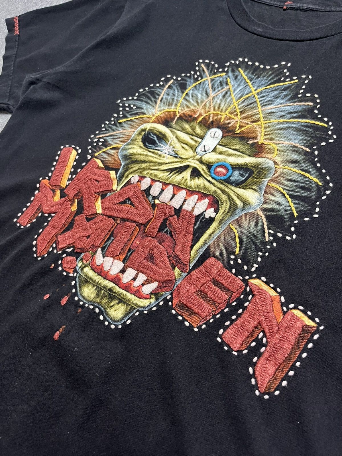 Iron Maiden × Vintage Vintage Iron Maiden printed t-shirt knit logo Size US L / EU 52-54 / 3 - 3 Thumbnail