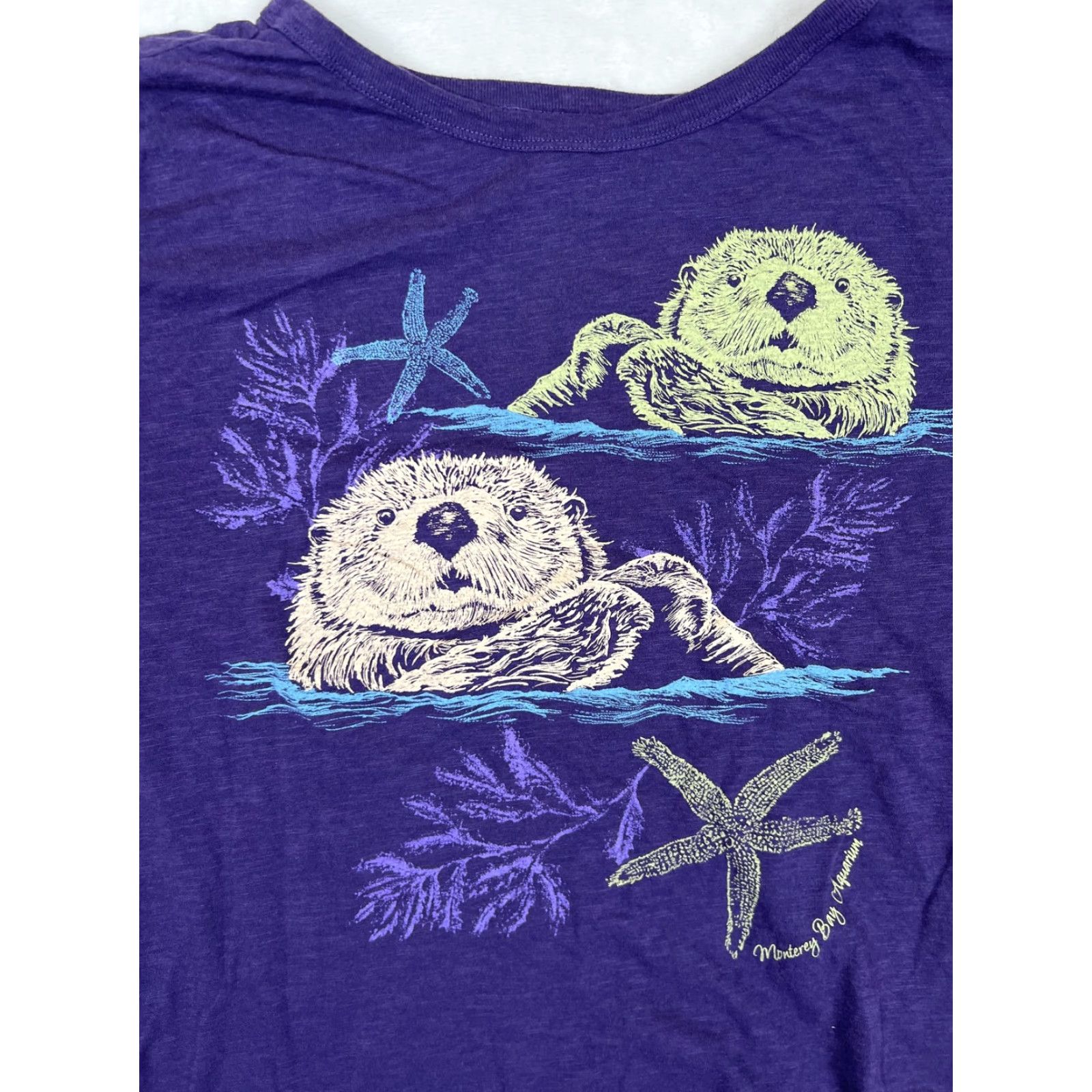 Vintage VINTAGE Sea Otter Monterey Bay Aquarium T-Shirt Womens XXL Purple Size XXL / US 16-18 / IT 52-54 - 2 Thumbnail