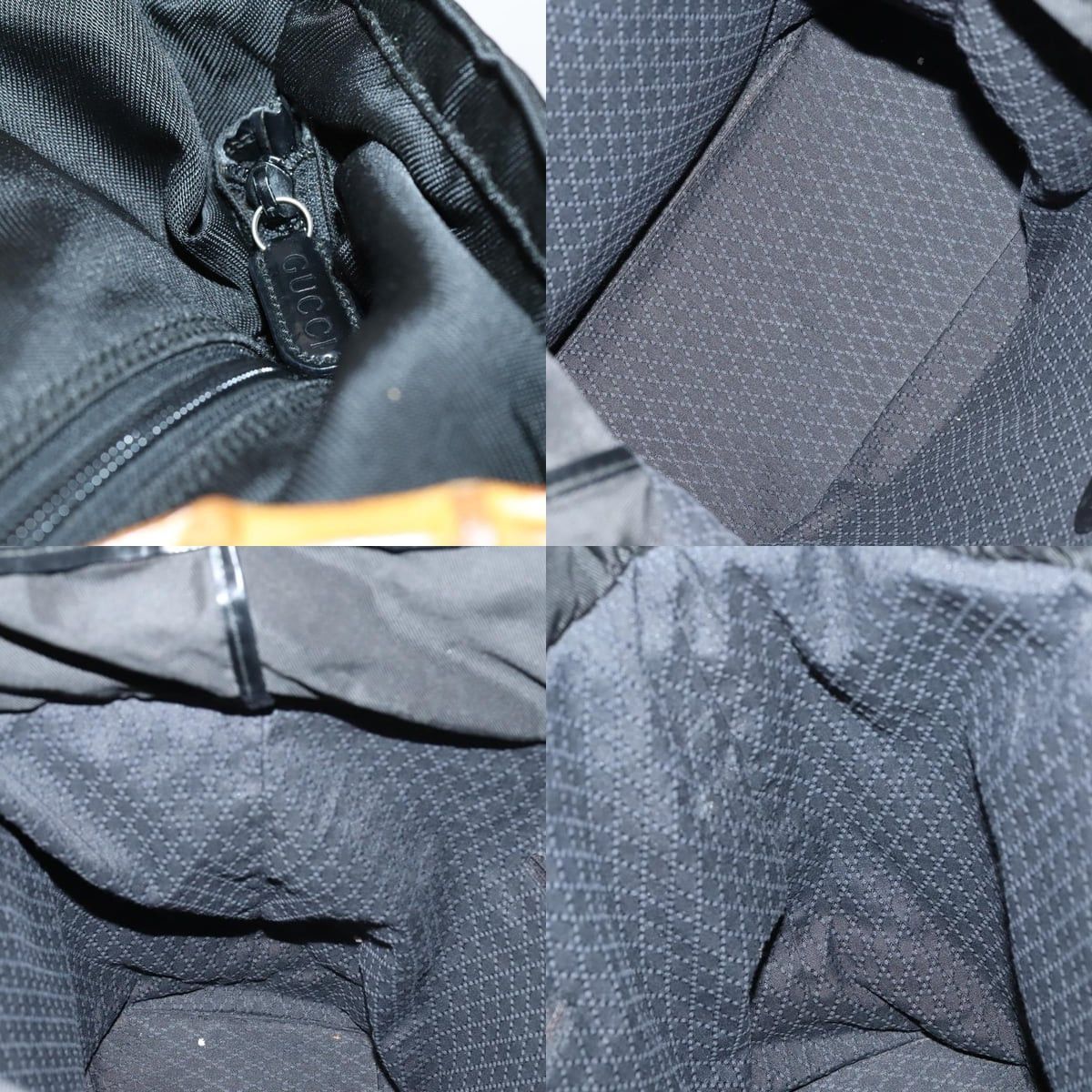 Gucci GUCCI Bamboo Tote Bag Nylon Black Silver 002 2052 0412 5 Size ONE SIZE - 11 Thumbnail