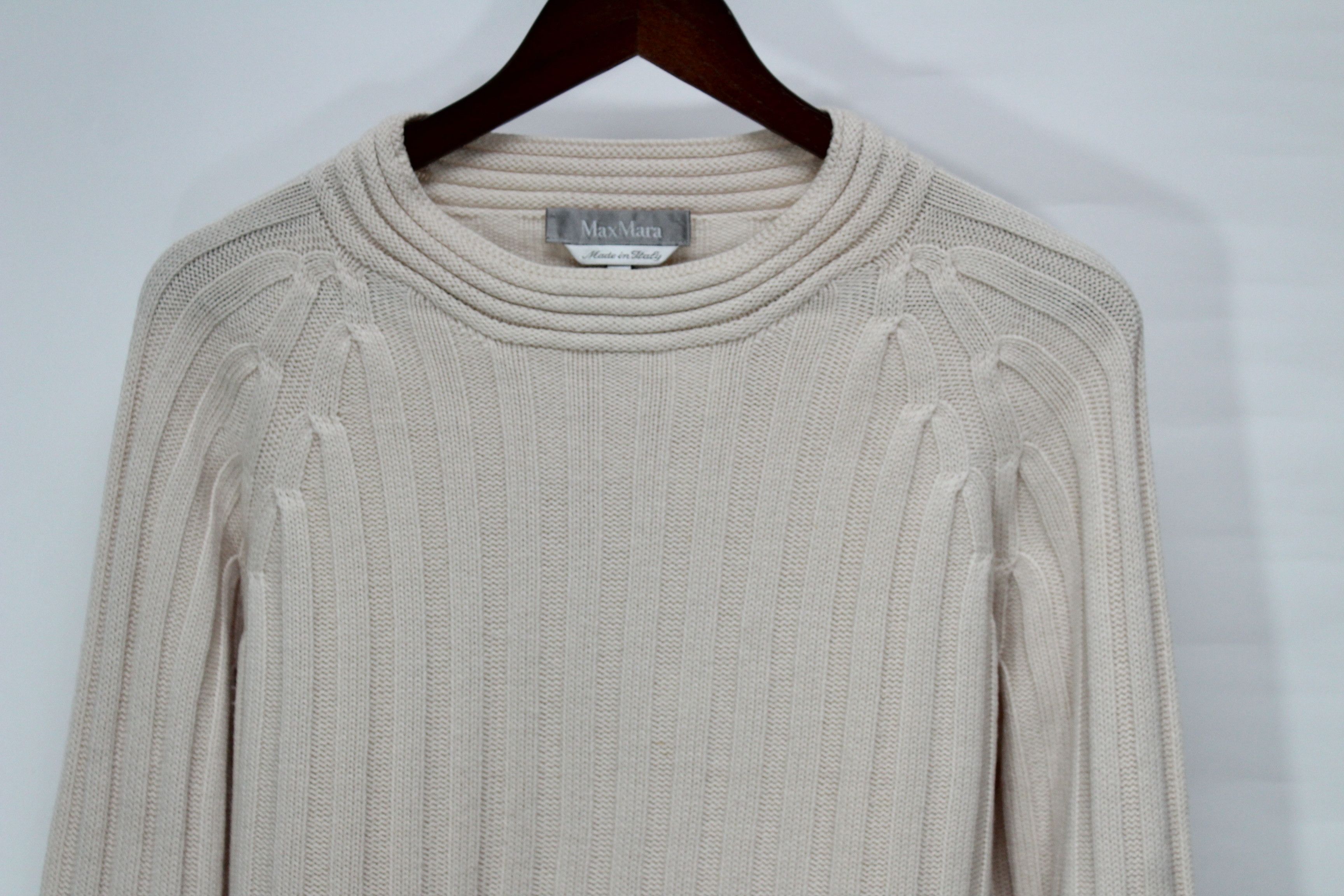 Max Mara Max Mara 100% Virgin Woolmark Ribbed Knit Sweater Size L Size L / US 10 / IT 46 - 2 Thumbnail