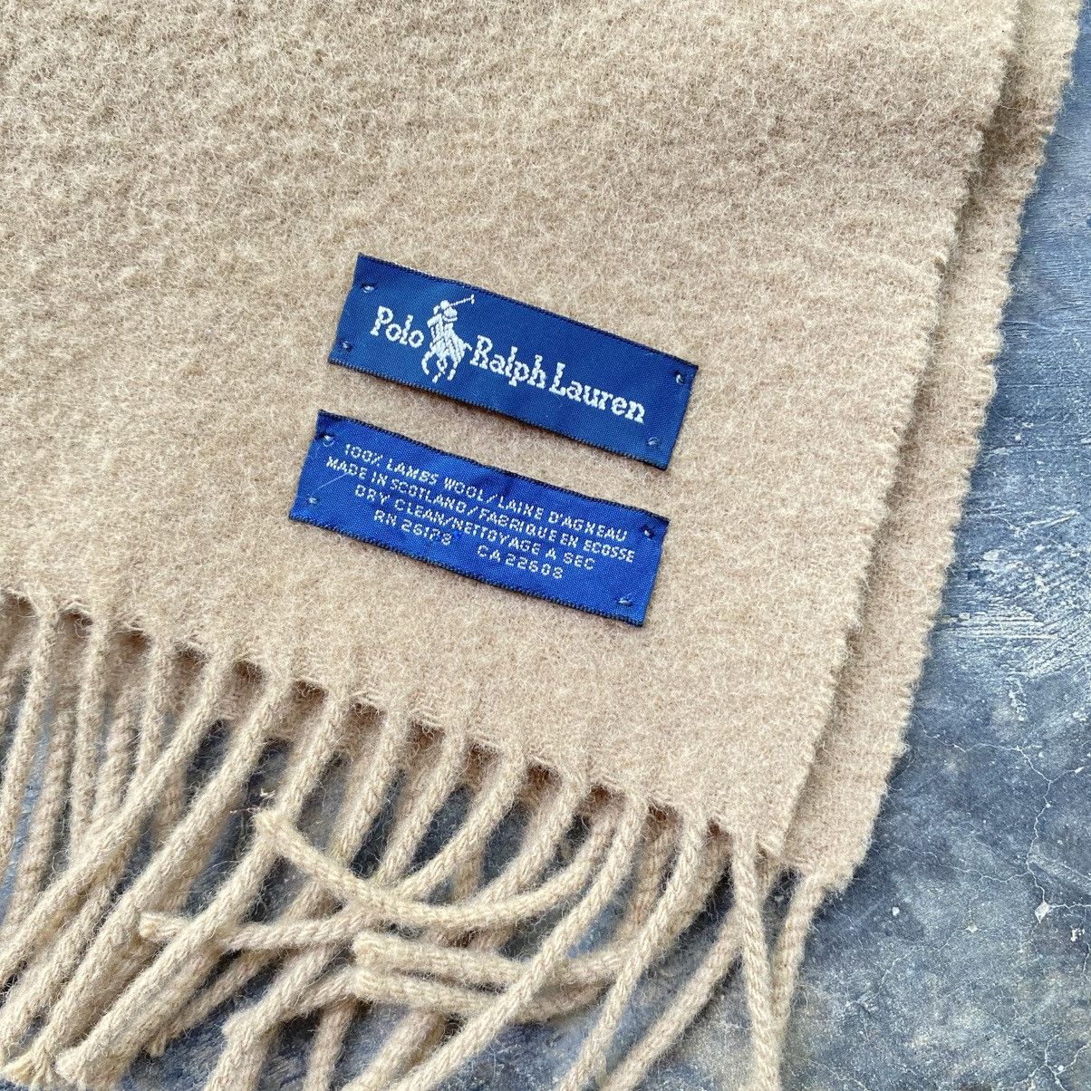 Polo Ralph Lauren Polo Polo Ralph Lauren Soft Taupe Pure 100%Wool Scarf Size ONE SIZE - 8 Thumbnail