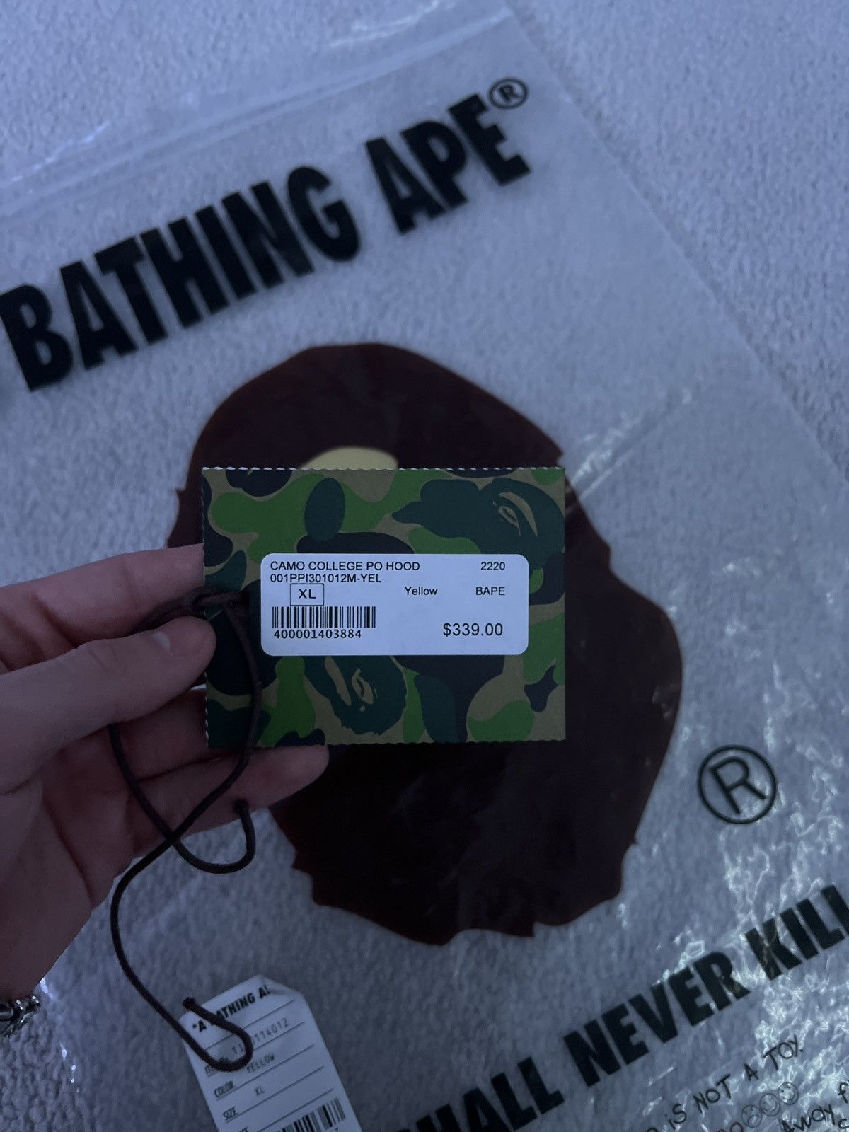 Bape Bape 1st camo pullover hoodie yellow Size US XL / EU 56 / 4 - 15 Thumbnail